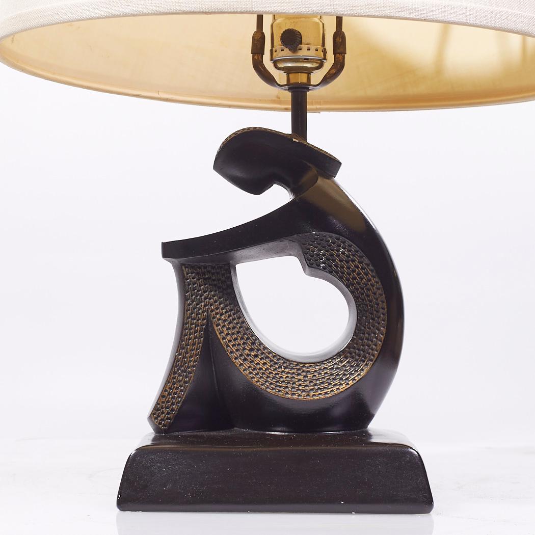 Late 20th Century Frederic Weinberg Style F.A.I.P. Mid Century Figurative Table Lamps - Pair For Sale
