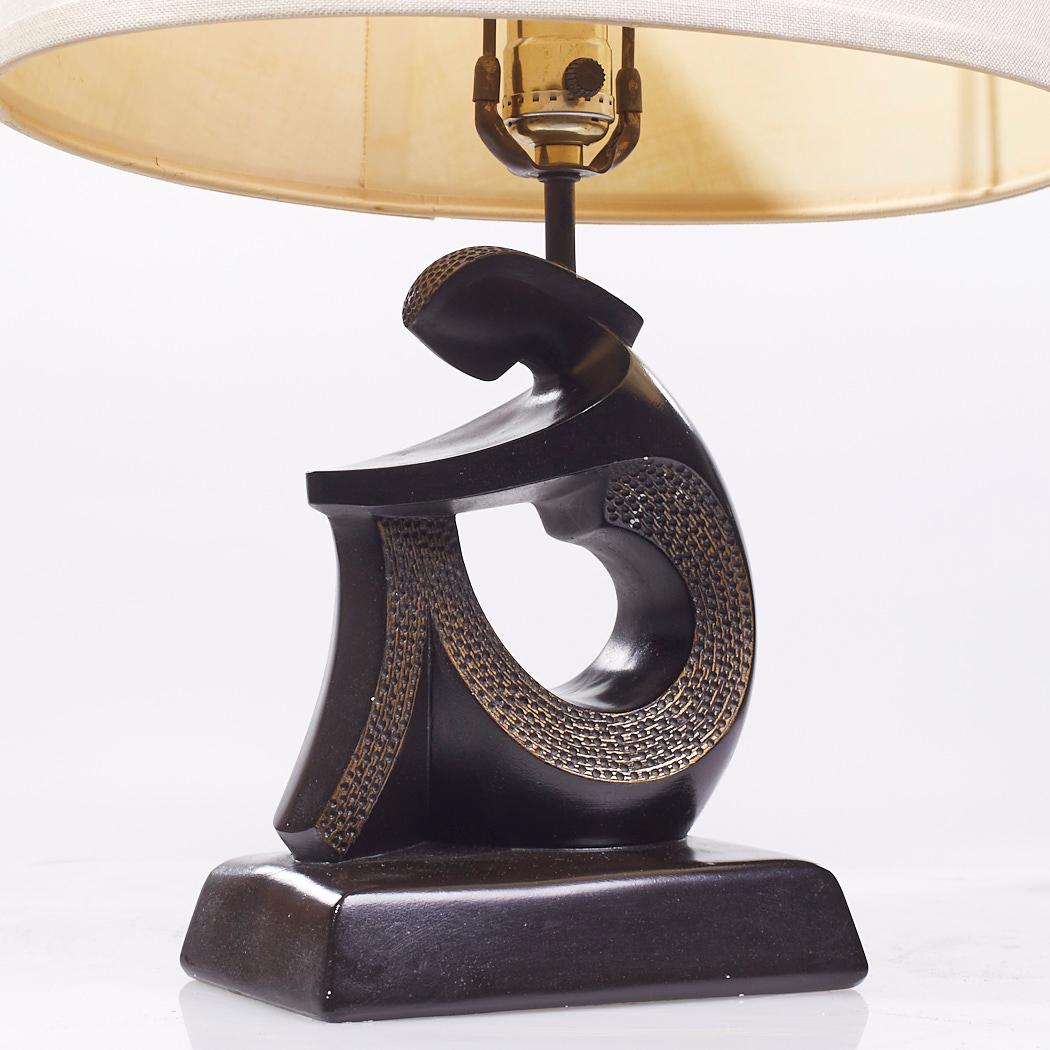 Frederic Weinberg Style F.A.I.P. Mid Century Figurative Table Lamps - Pair For Sale 1