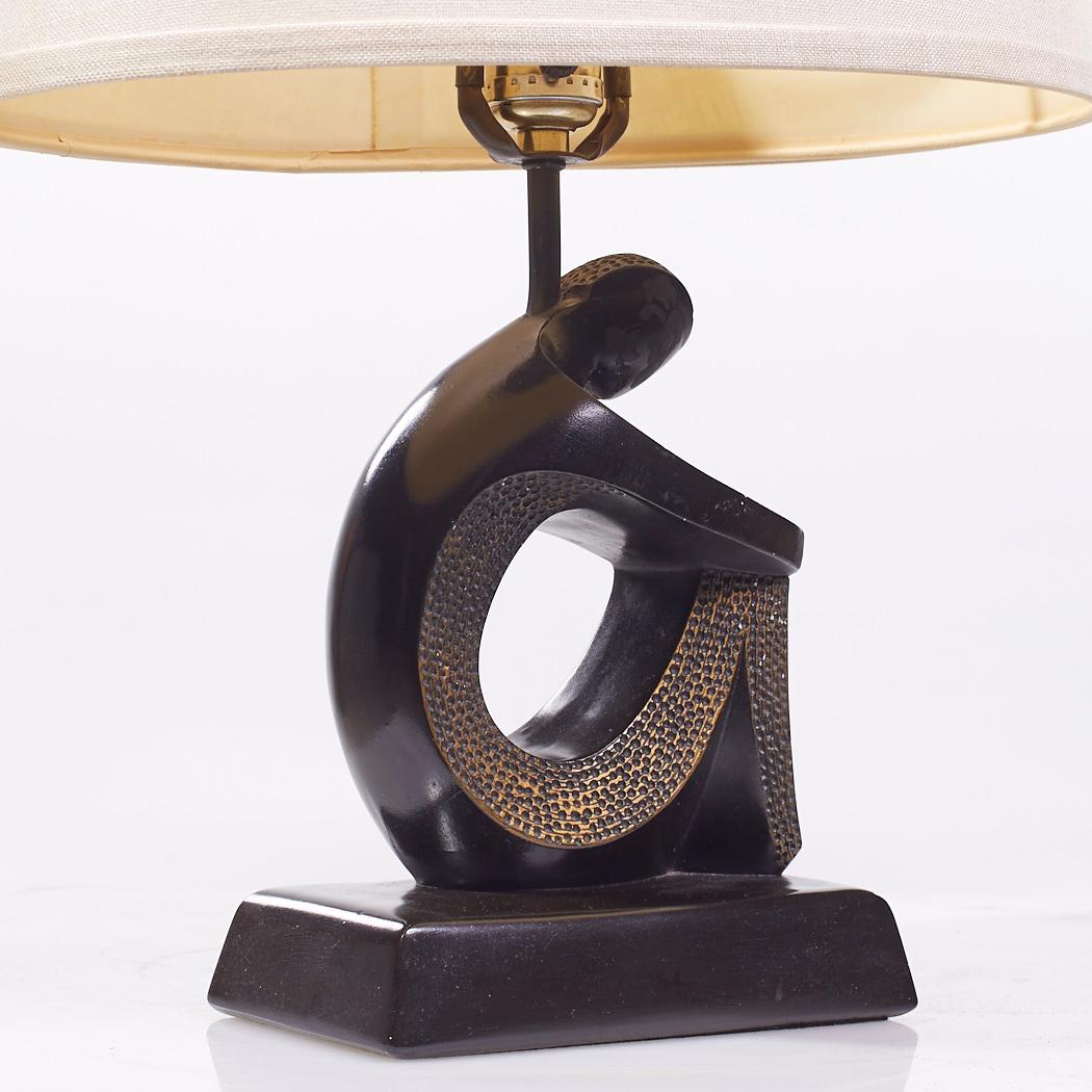 Frederic Weinberg Style F.A.I.P. Mid Century Figurative Table Lamps - Pair For Sale 2
