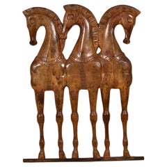 Frederic Weinberg Wall Sculpture featuring Etruscan Horses, USA c 1950s