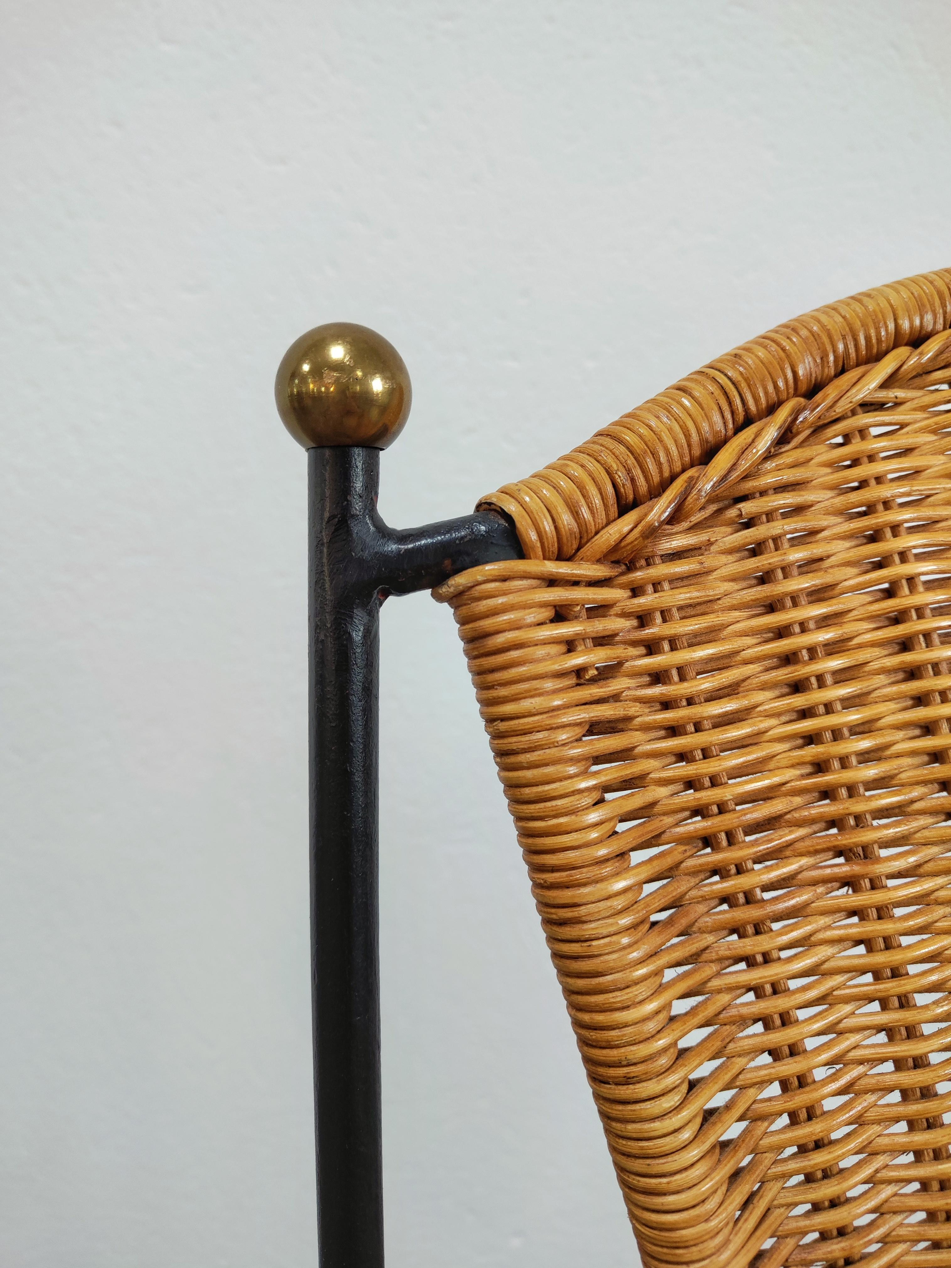 wrought iron wicker chairs