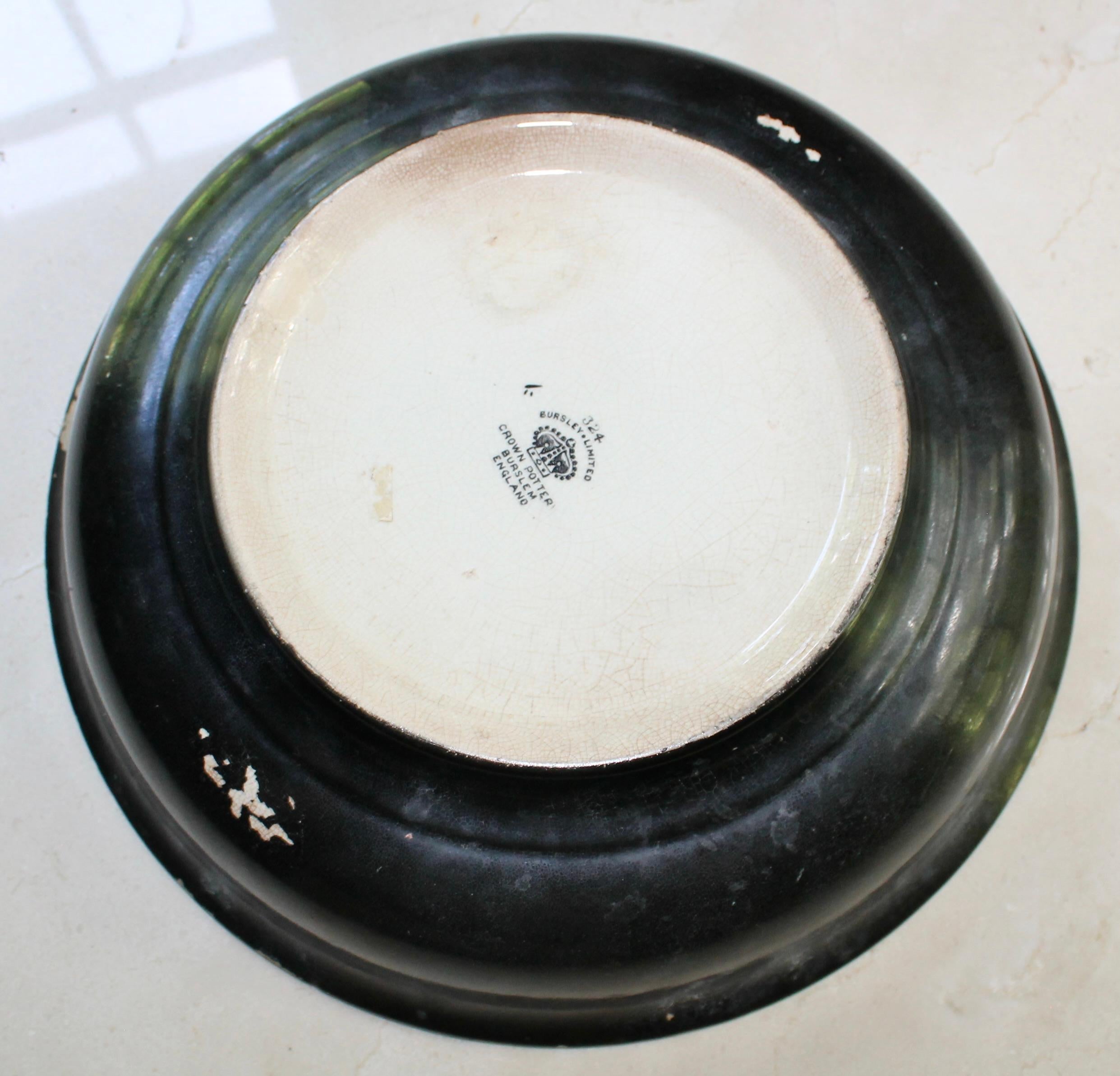 Frederich Hurten Rhead 'Tubelined' Töpferei Bursley Ware, Art Deco Handbemalt B (Keramik) im Angebot