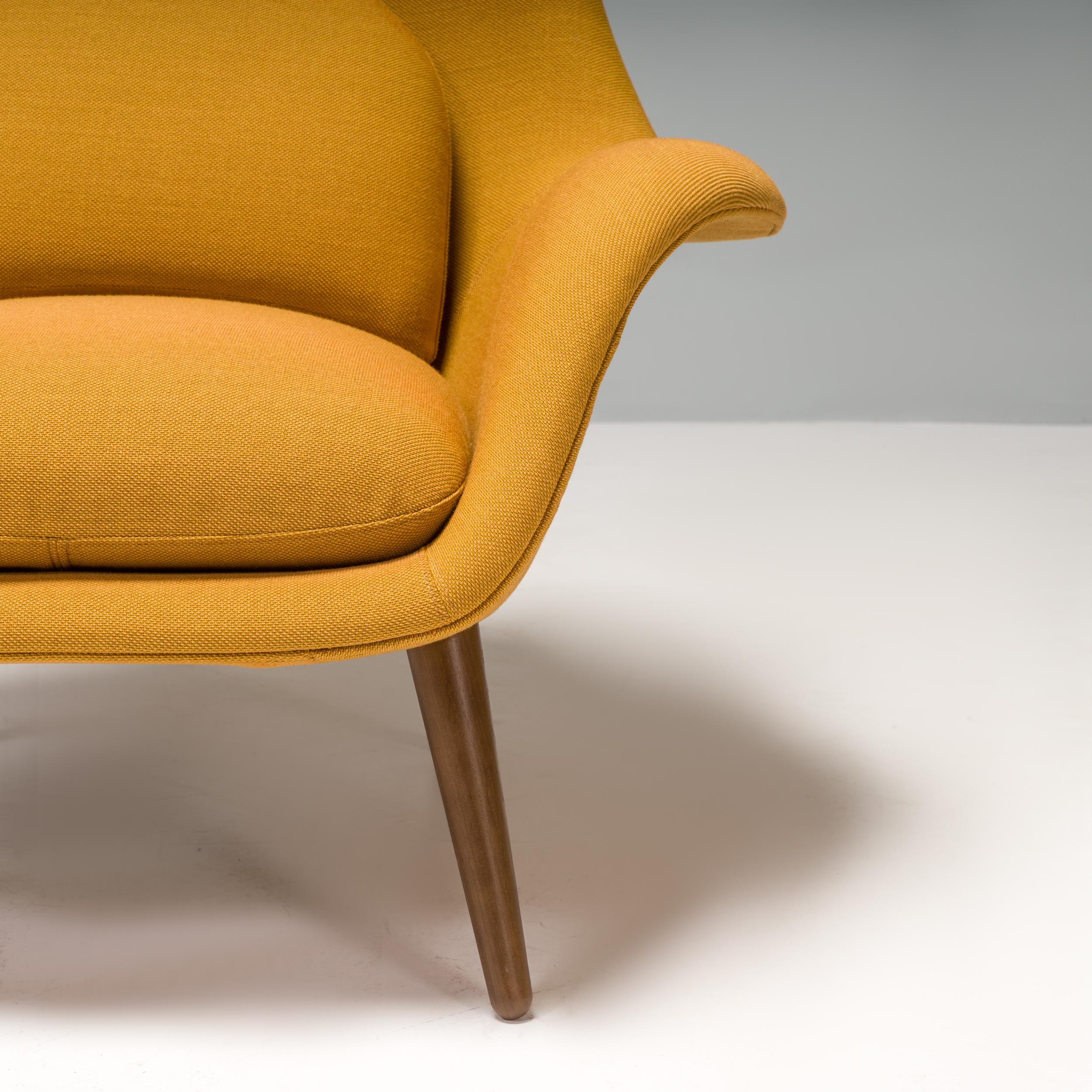 Contemporary Fredericia by Space Copenhagen Mustard Yellow Fabric Swoon Lounge Armchair, 2021