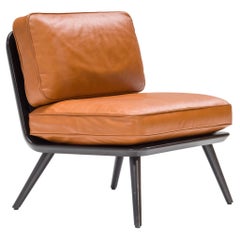 Fredericia by Space Copenhagen Tan Leather Spine Lounge Chair