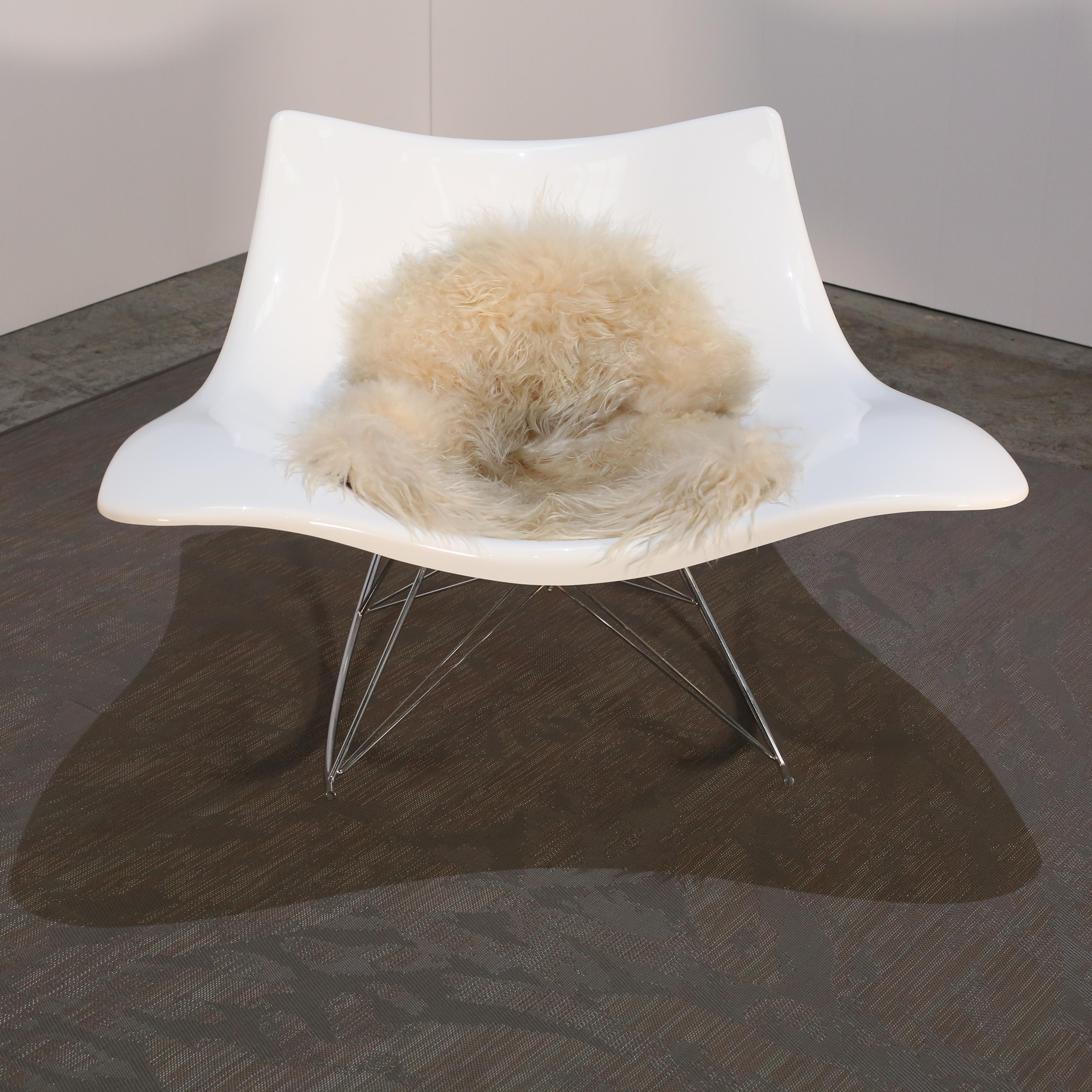 Fredericia Furniture Schaukelstuhl mit Rochenleder von Thomas Pedersen (Moderne) im Angebot
