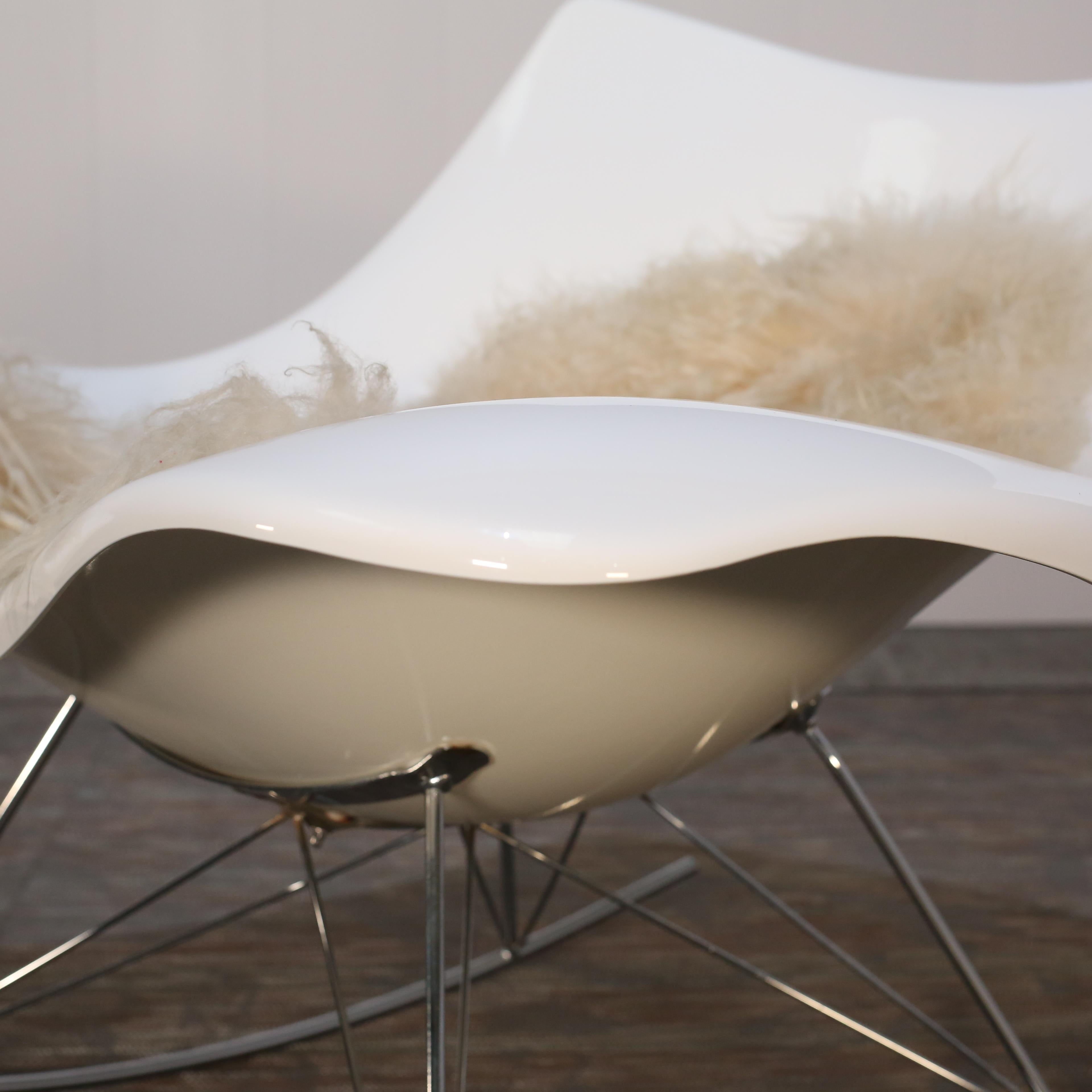 Fredericia Furniture Schaukelstuhl mit Rochenleder von Thomas Pedersen im Zustand „Gut“ im Angebot in Basildon, London
