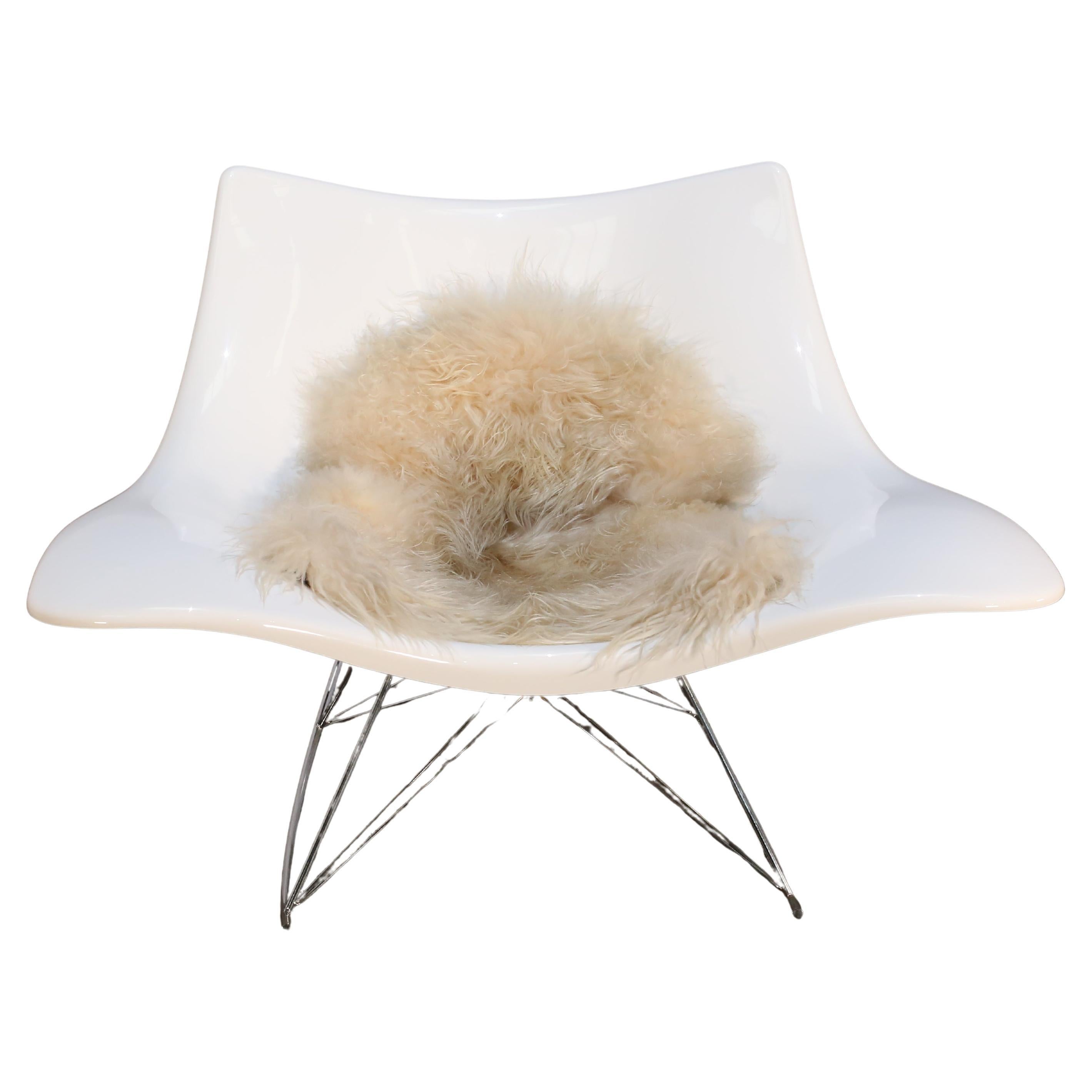 Fredericia Furniture Schaukelstuhl mit Rochenleder von Thomas Pedersen im Angebot