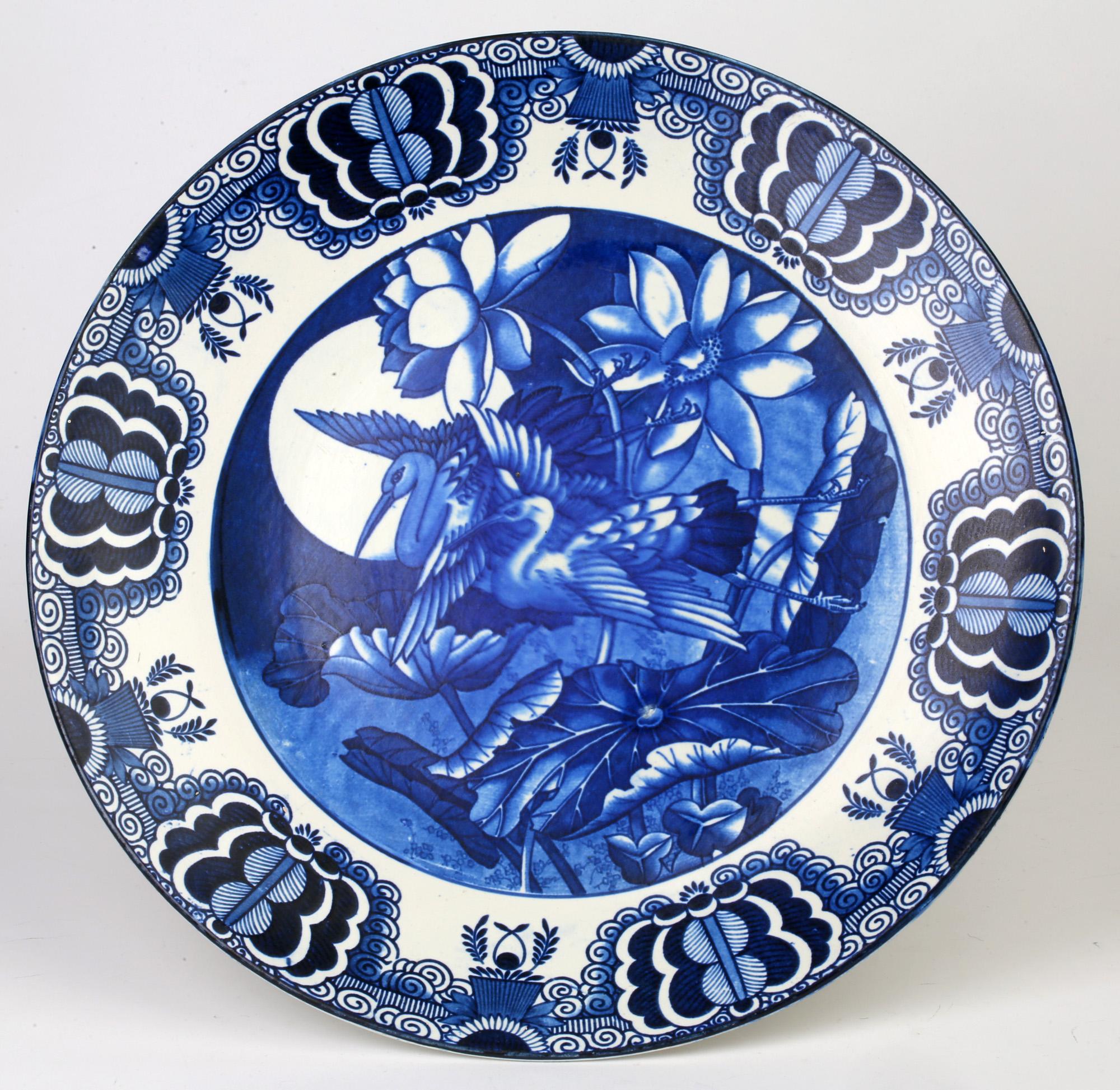 Frederick Alfred Rhead Art Nouveau Pottery Mikado Pattern Charger 4