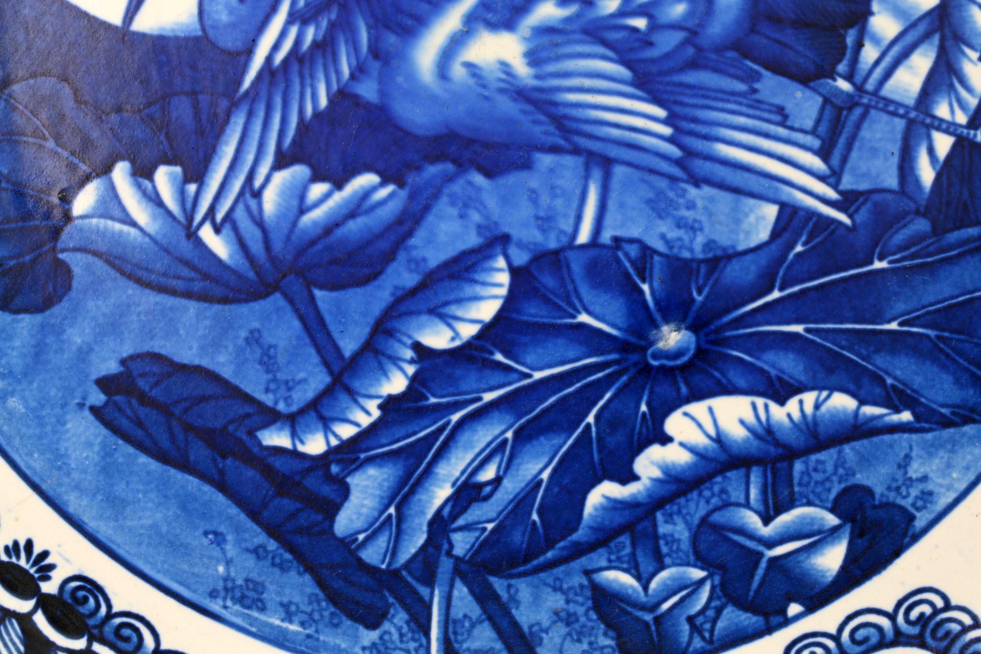 English Frederick Alfred Rhead Art Nouveau Pottery Mikado Pattern Charger