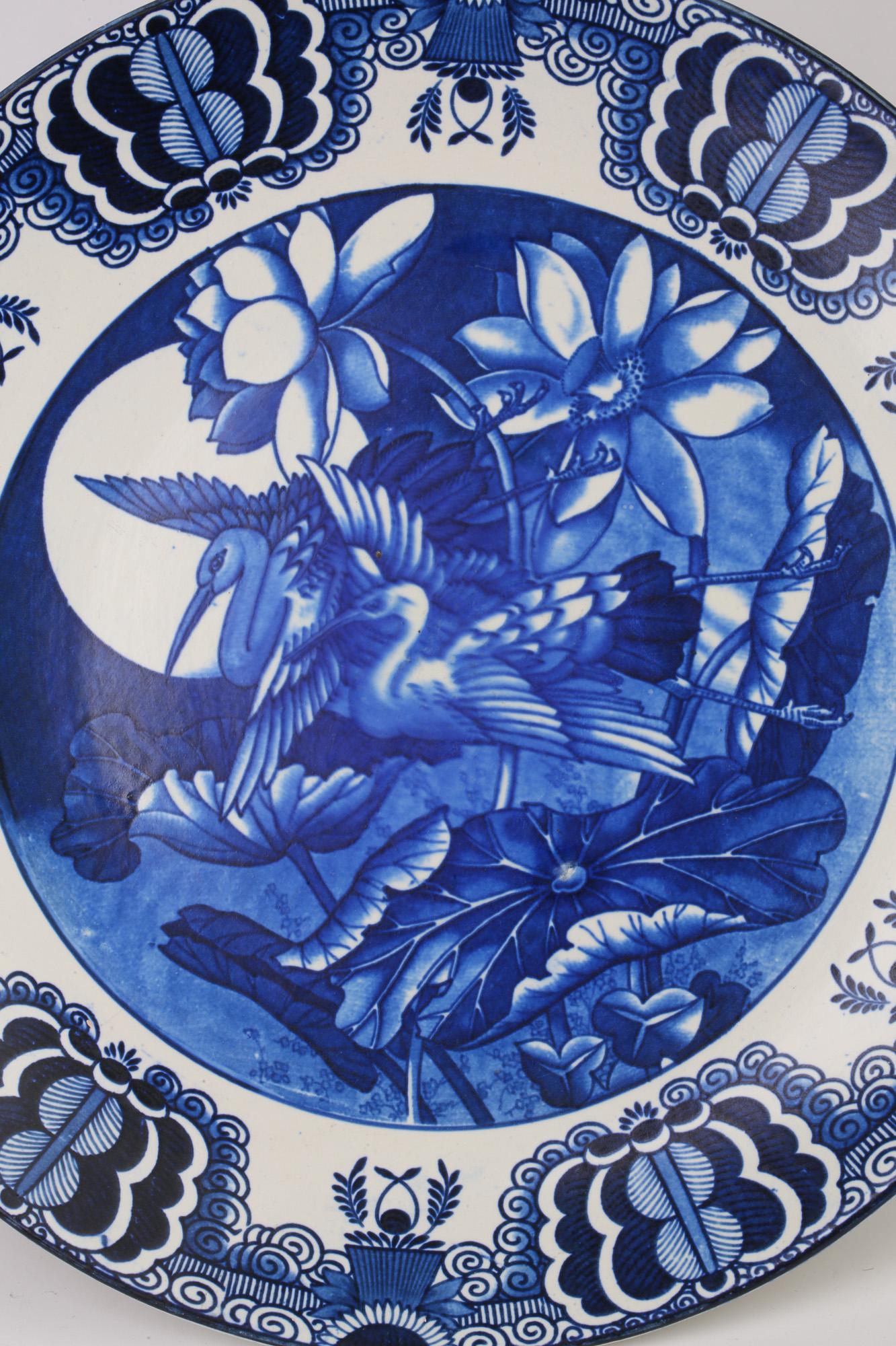 Frederick Alfred Rhead Art Nouveau Pottery Mikado Pattern Charger 1