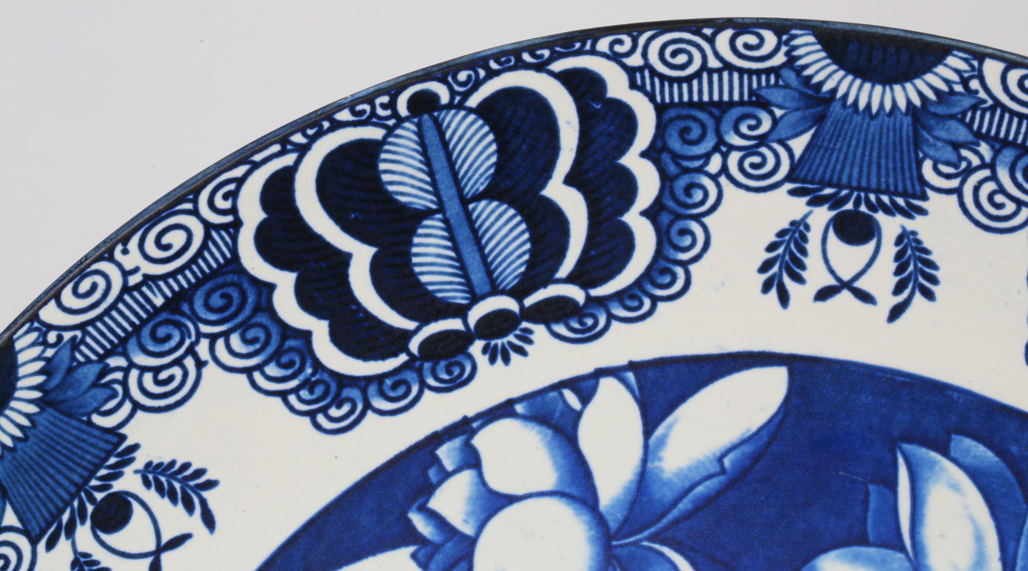 Frederick Alfred Rhead Art Nouveau Pottery Mikado Pattern Charger 3