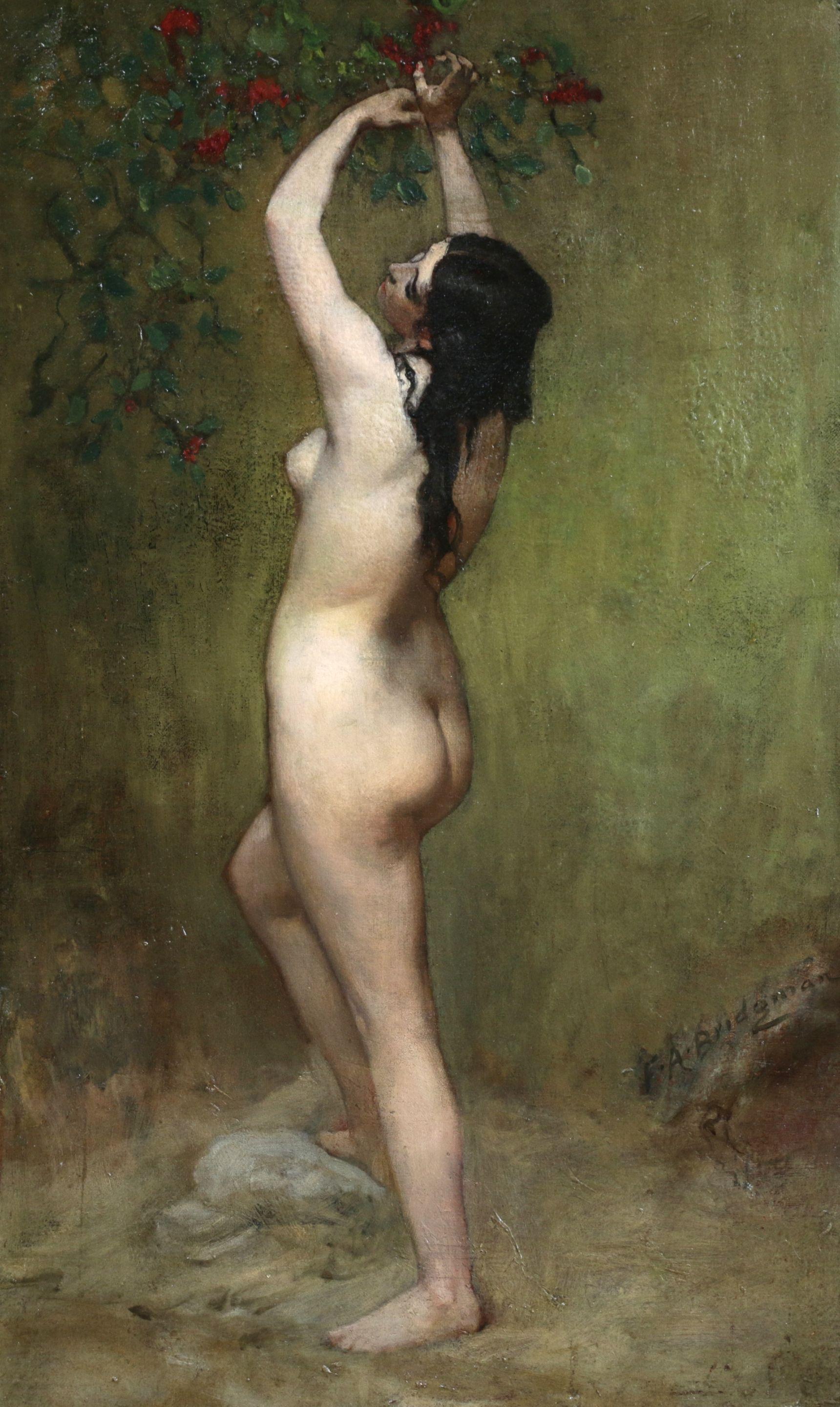 Frederick Arthur Bridgman Nude Painting – Nackt