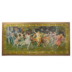 Ein großes Ölgemälde von Frederick Arthur Bridgman "La Fête des Bois", CIRCA 1897