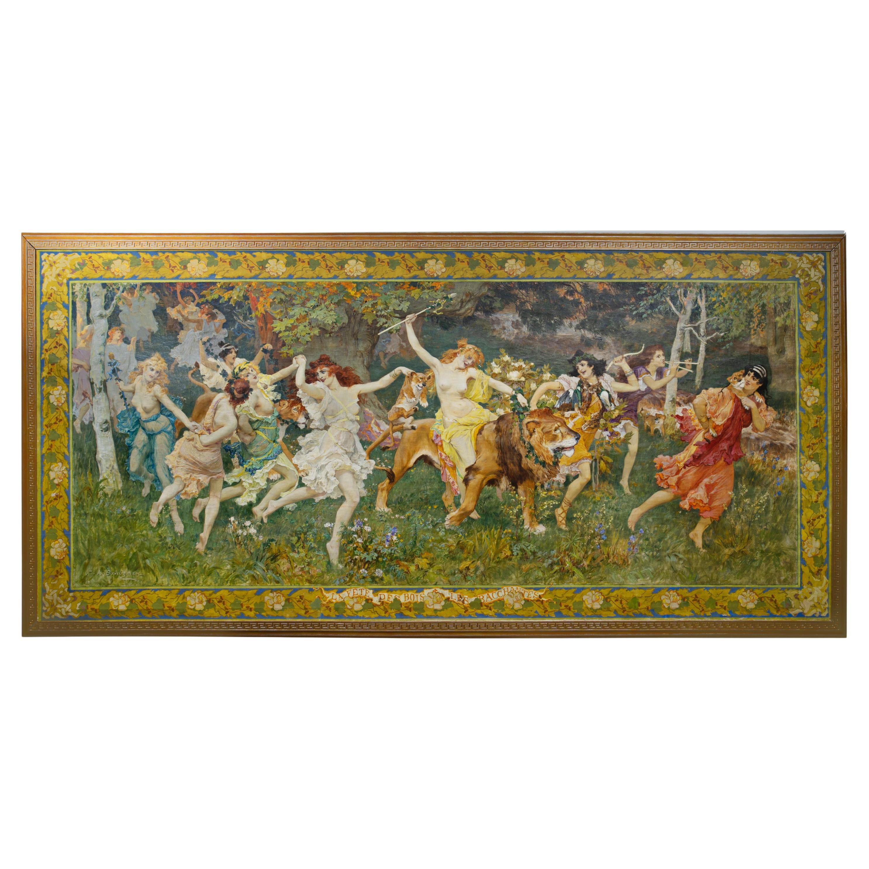 A Large Oil Painting by Frederick Arthur Bridgman ‘La Fête des Bois’, Circa 1897