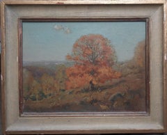 Artiste américain Frederick Ballard Williams Paysage d'automne Peinture à l'huile NY NJ