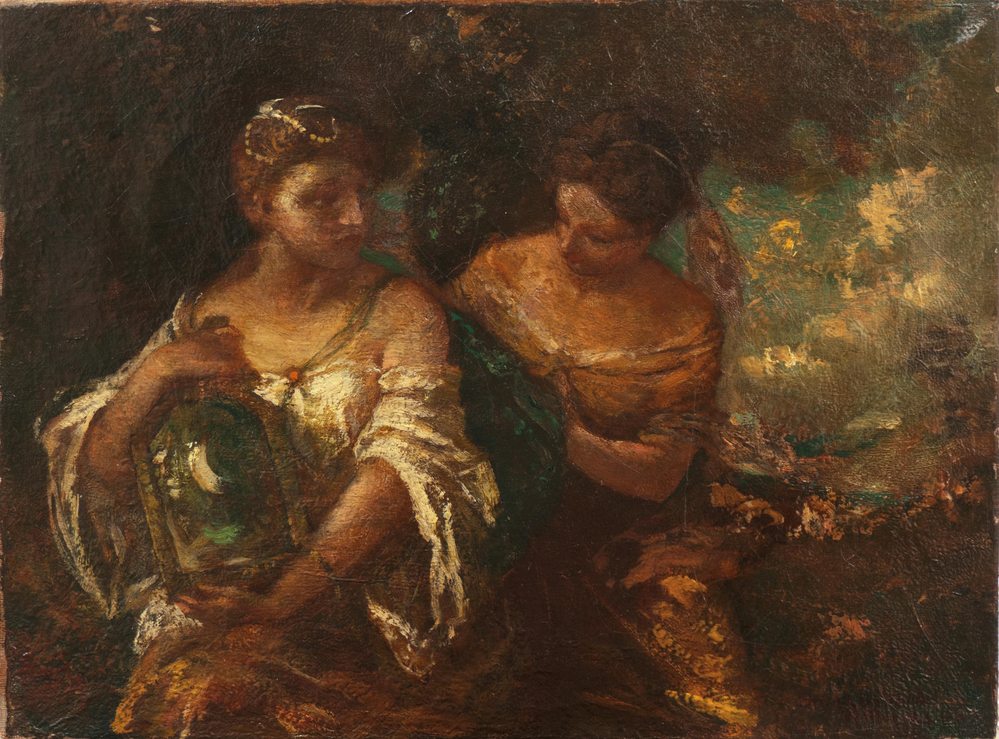 Frederick Ballard Williams Figurative Painting – „Women Gathering Garlands“, Paris, Cooper Union, Metropolitan Museum, NAD, NG