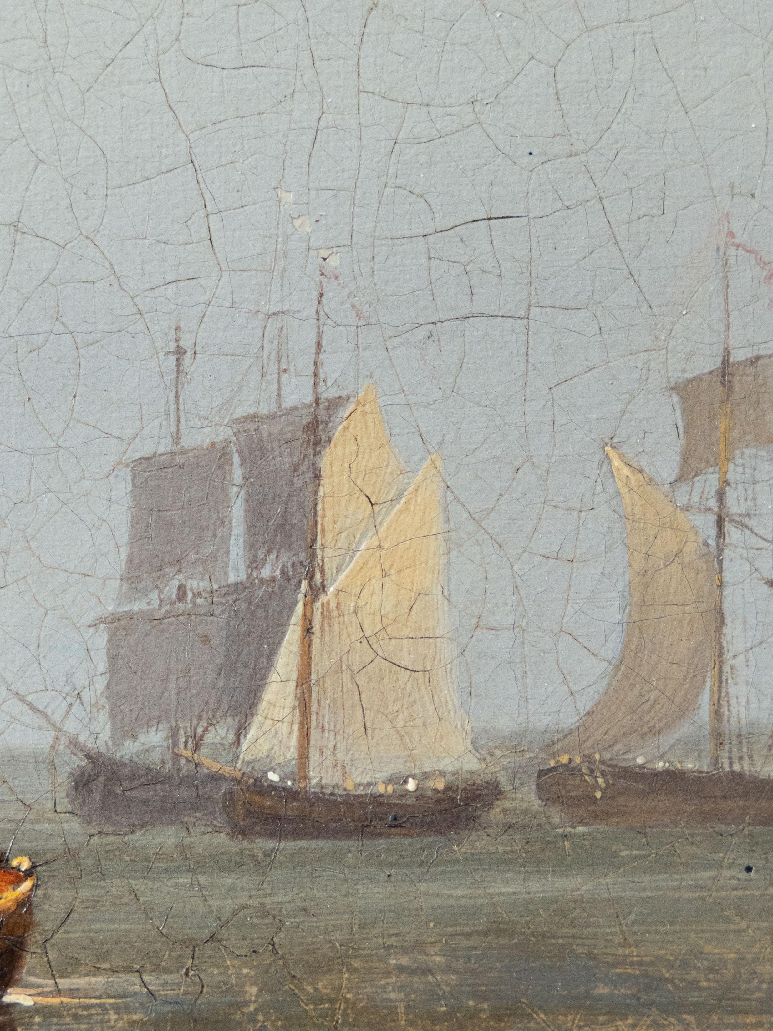 Bateaux de pêche en mer, Frederick Calvert, plaque signalétique en vente 4