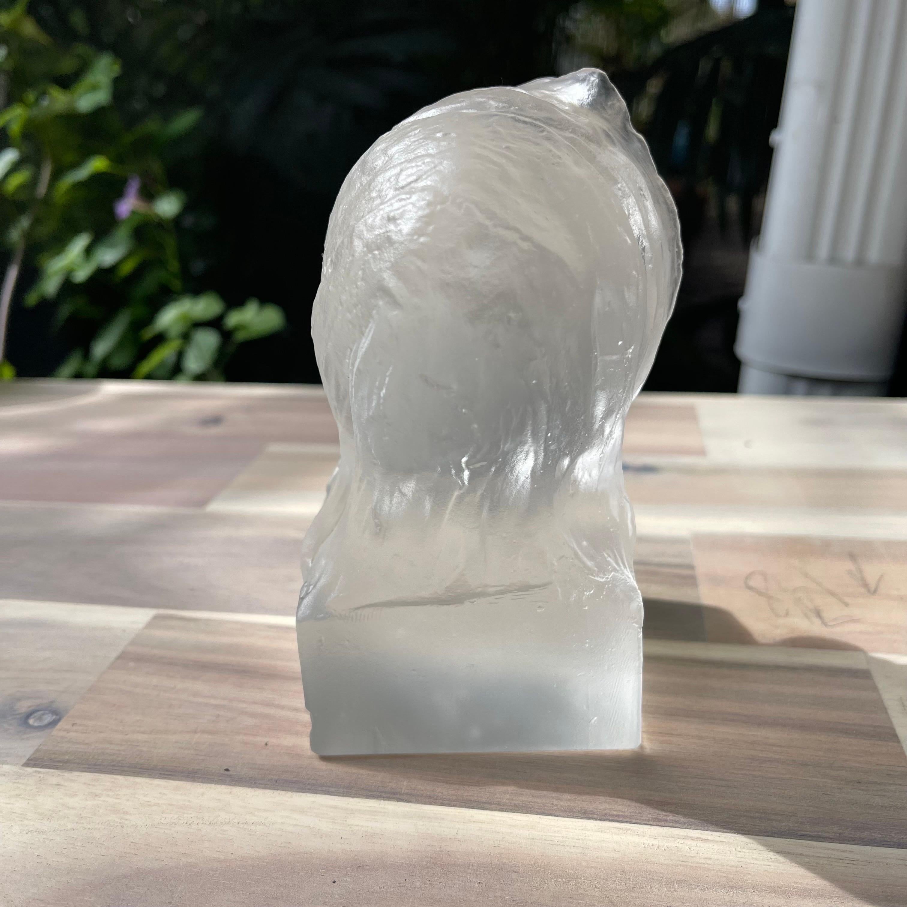 Mid-20th Century Frederick Carder Cire Perdue Glass Bust Sculpture, Signed & Dated 1938 For Sale