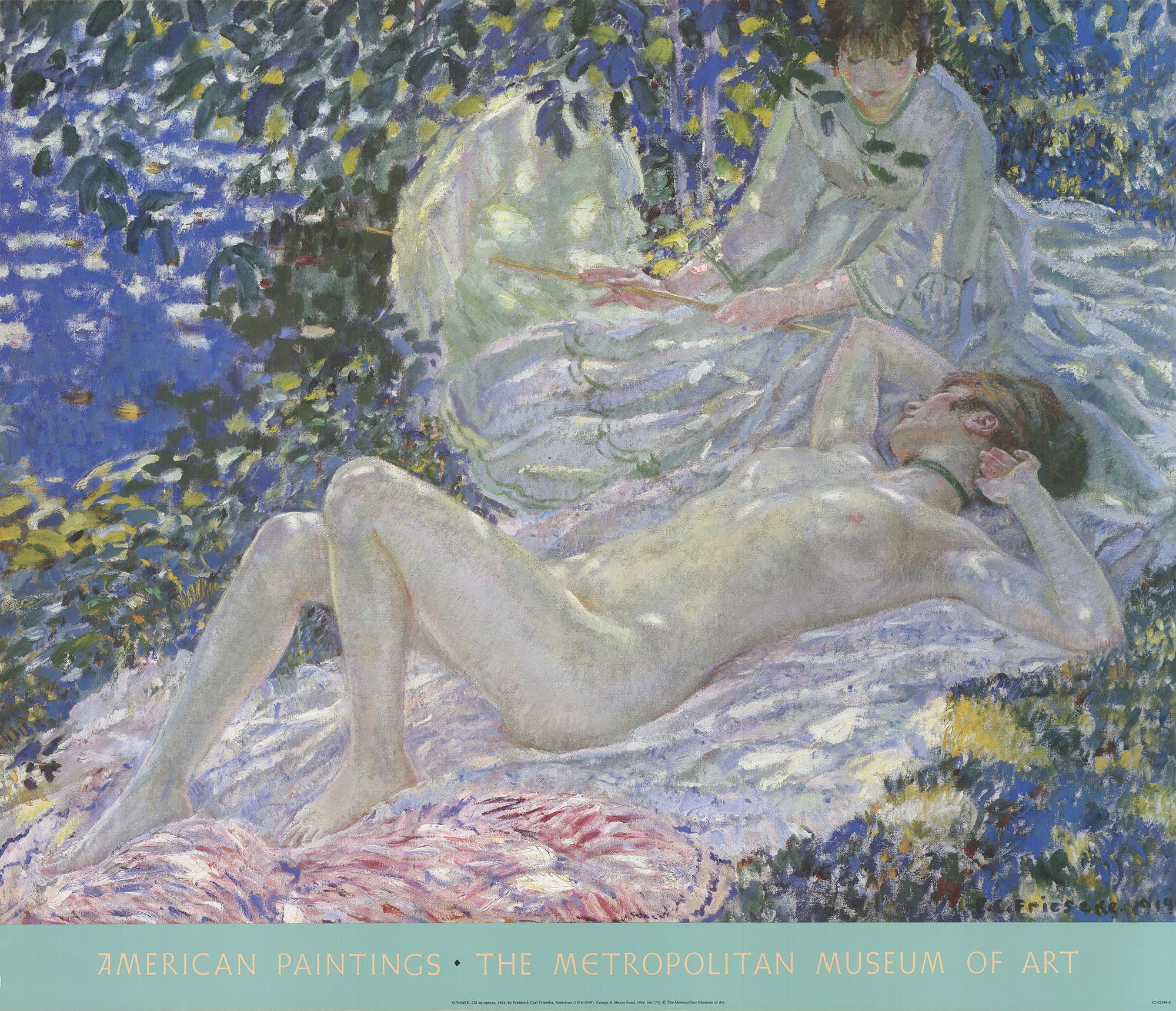 FREDERICK CARL FRIESEKE Summer 30" x 35" museum poster Impressionism Pastel - Print by Frederick Carl Frieseke