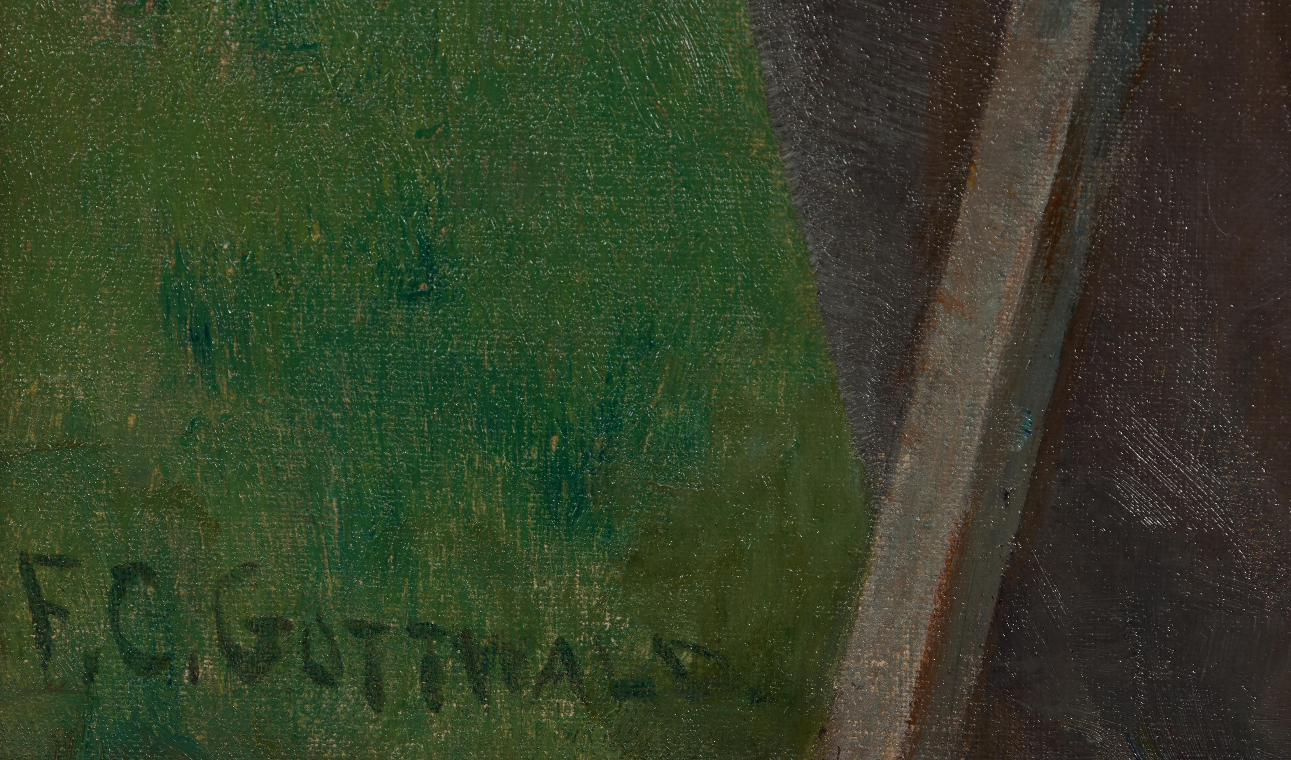 Meuleuse à ciseaux, peinture impressionniste de la fin du 19e siècle 1