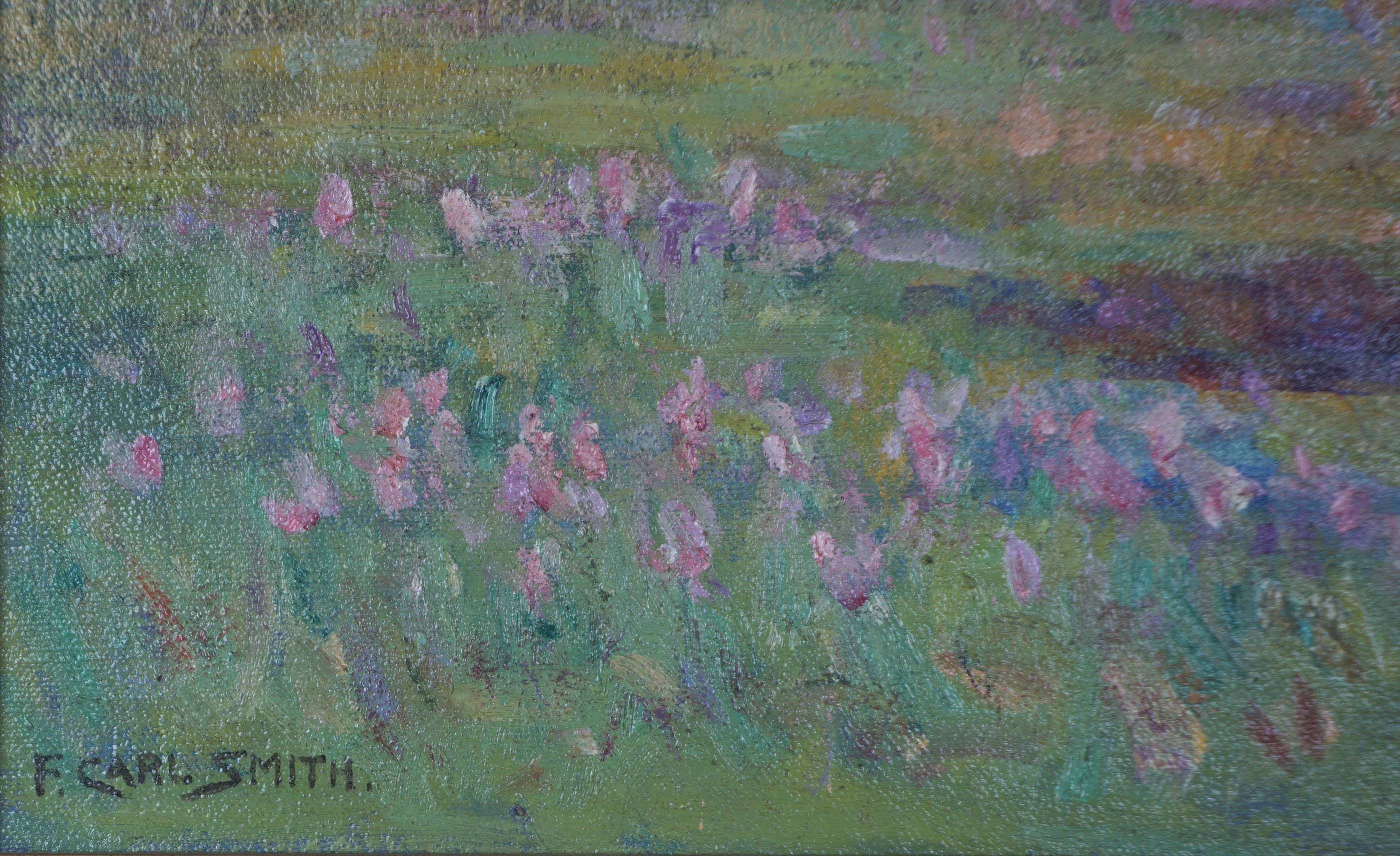 Frühes 20. Jahrhundert Original-Ölgemälde Landschaft -- High Sierras Spring Alpine Meadow von Frederick Carl Smith

Dieses Gemälde ist ein klassisches Beispiel für die amerikanische Landschaftsmalerei des frühen 20. Jahrhunderts, die in der