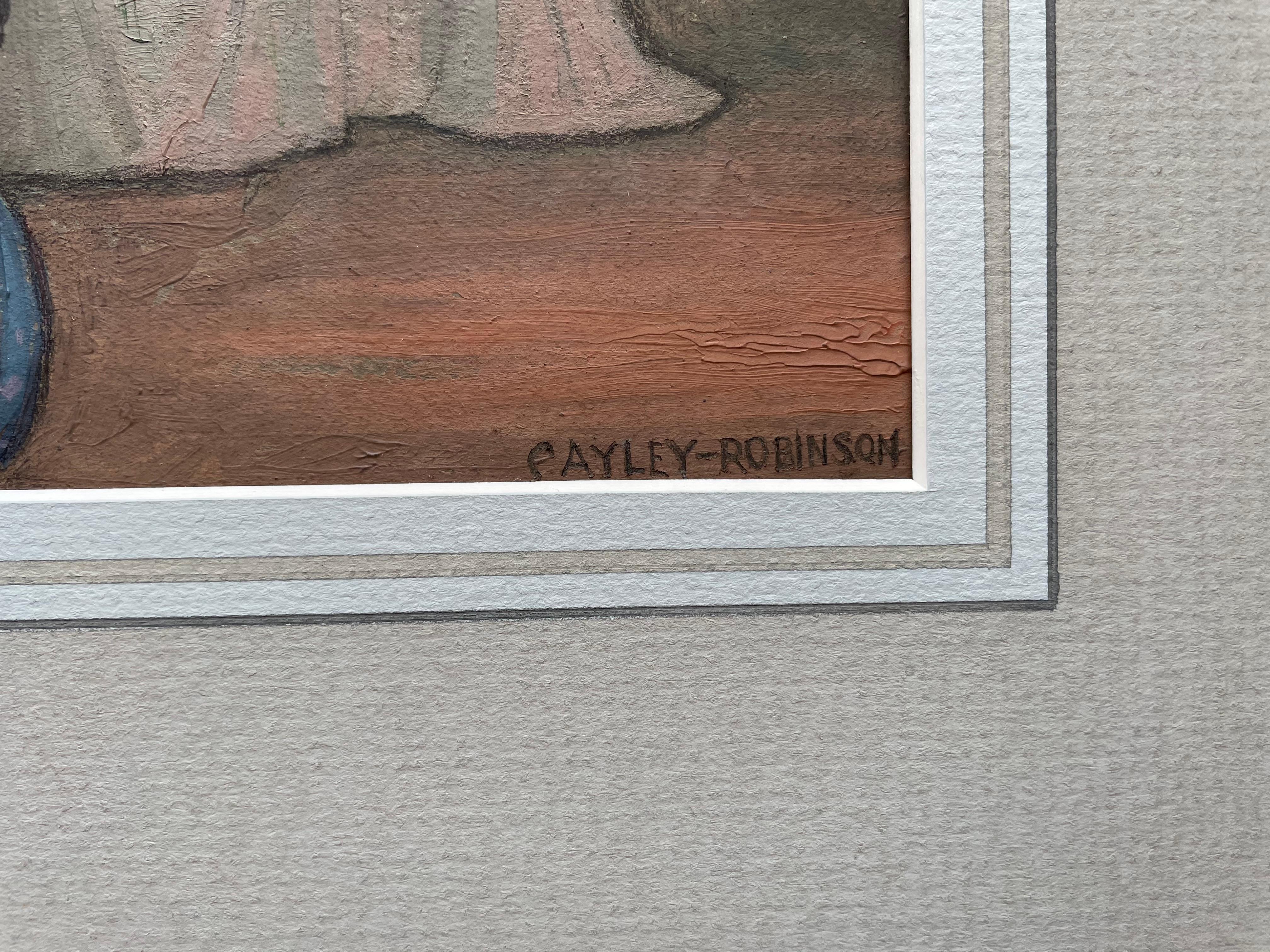 Frederick Cayley Robinson - Una sera d'estate - Olio britannico su carta in vendita 4