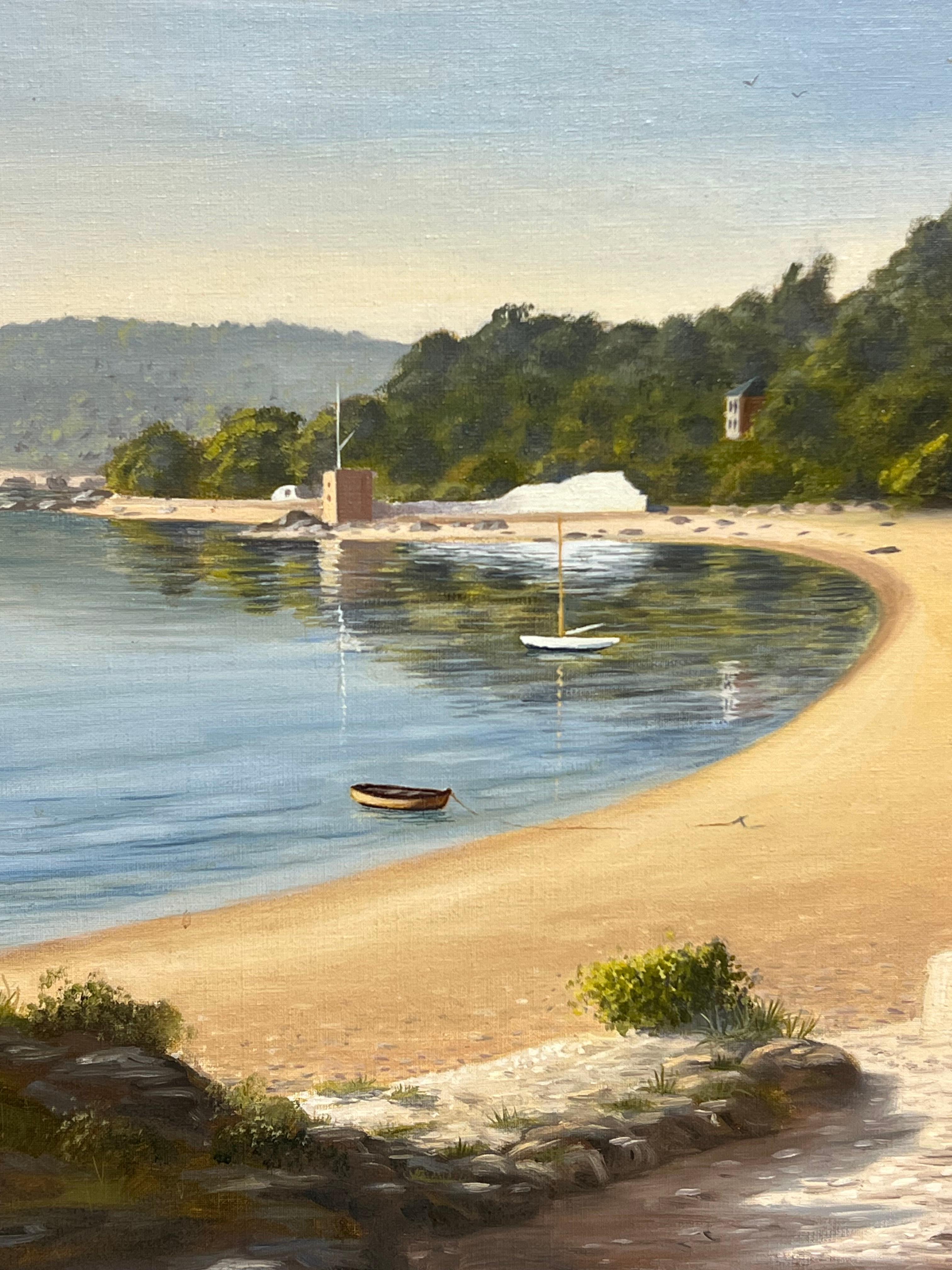 Grande pittura ad olio firmata sulla spiaggia sabbiosa costiera britannica, artista quotato - Landscape Painting Marrone di Frederick Chaplin Smith