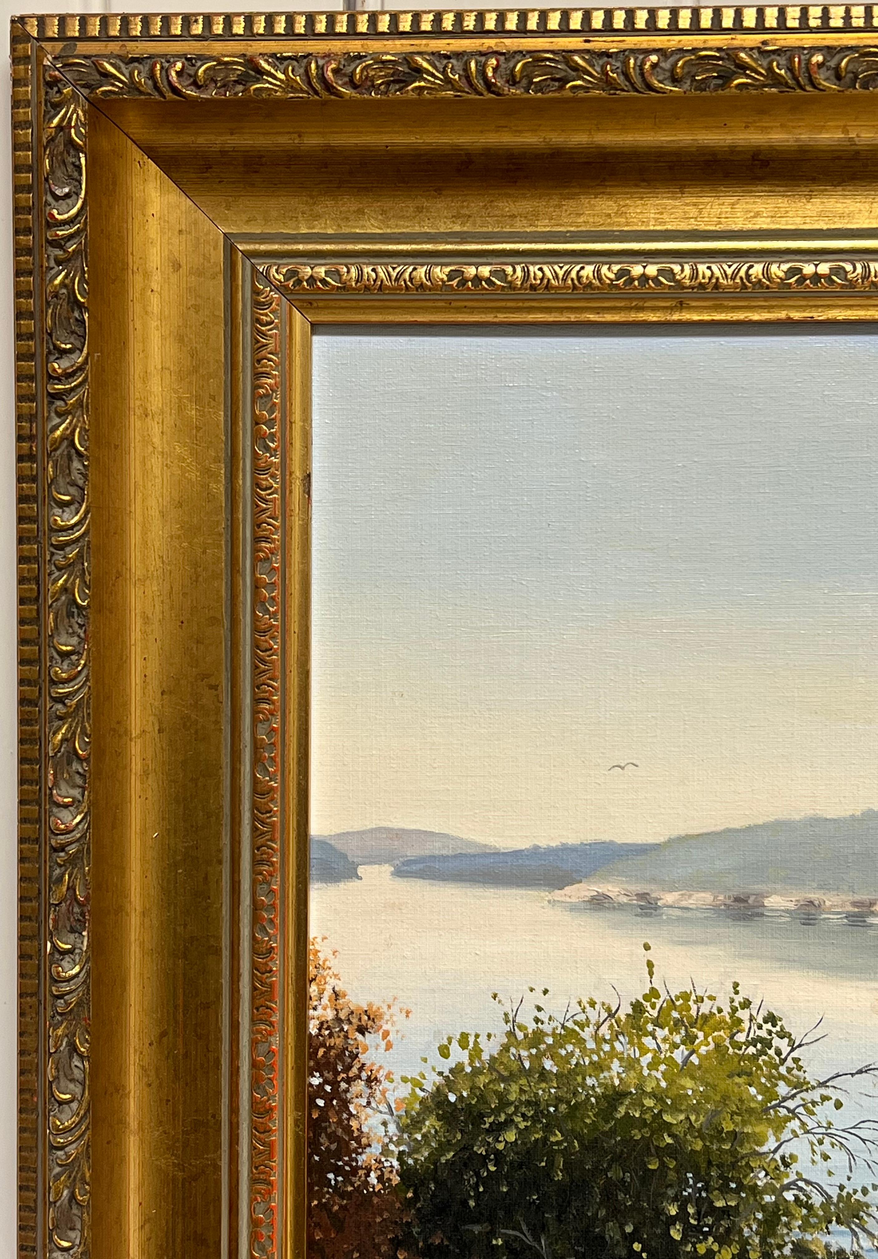 Grande pittura ad olio firmata sulla spiaggia sabbiosa costiera britannica, artista quotato in vendita 1