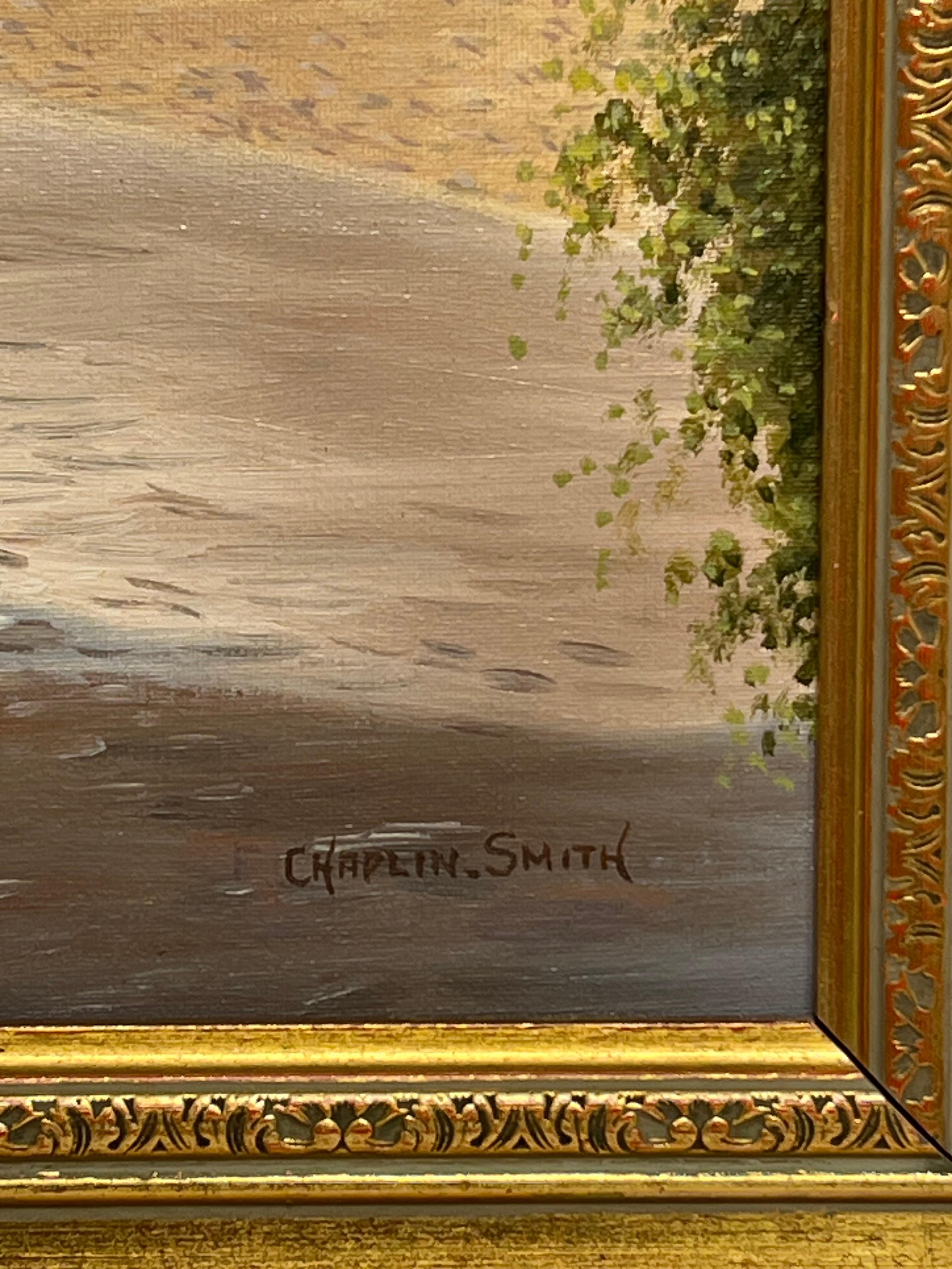 Grande pittura ad olio firmata sulla spiaggia sabbiosa costiera britannica, artista quotato in vendita 4