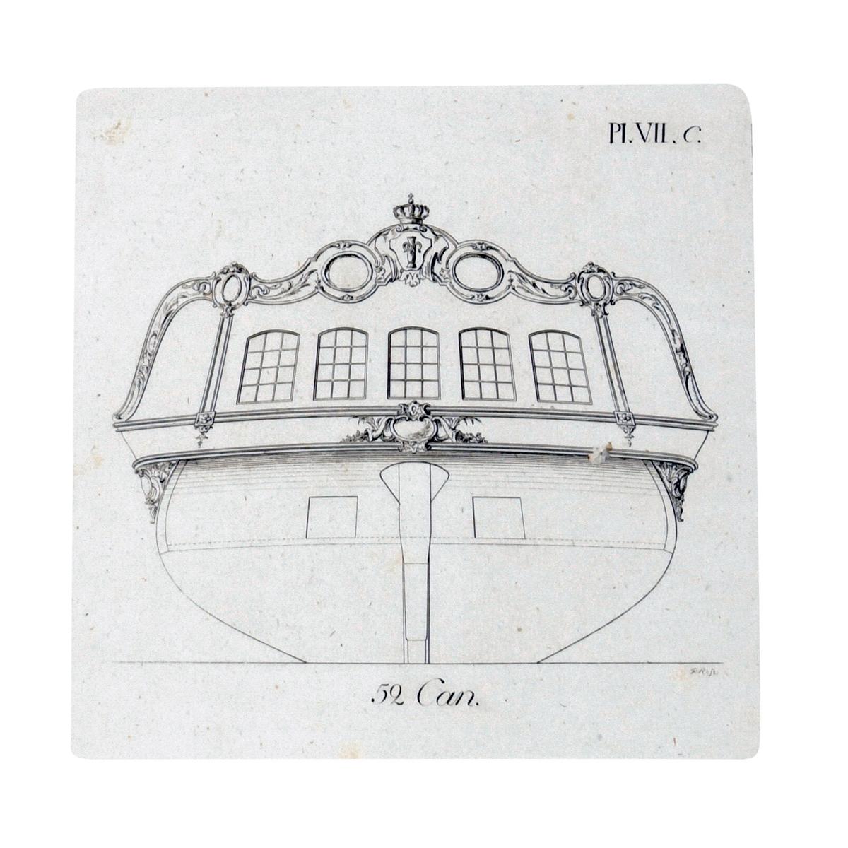 Frederick Chapman: ‘Naval Architecture War Vessels’, circa 1770 For Sale 5