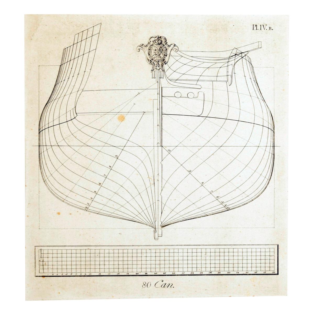 Swedish Frederick Chapman: ‘Naval Architecture War Vessels’, circa 1770 For Sale