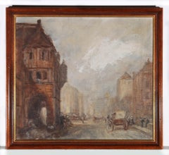 Frederick Charles Winby (1875-1959) - Early 20th Century Oil, Busy City Street