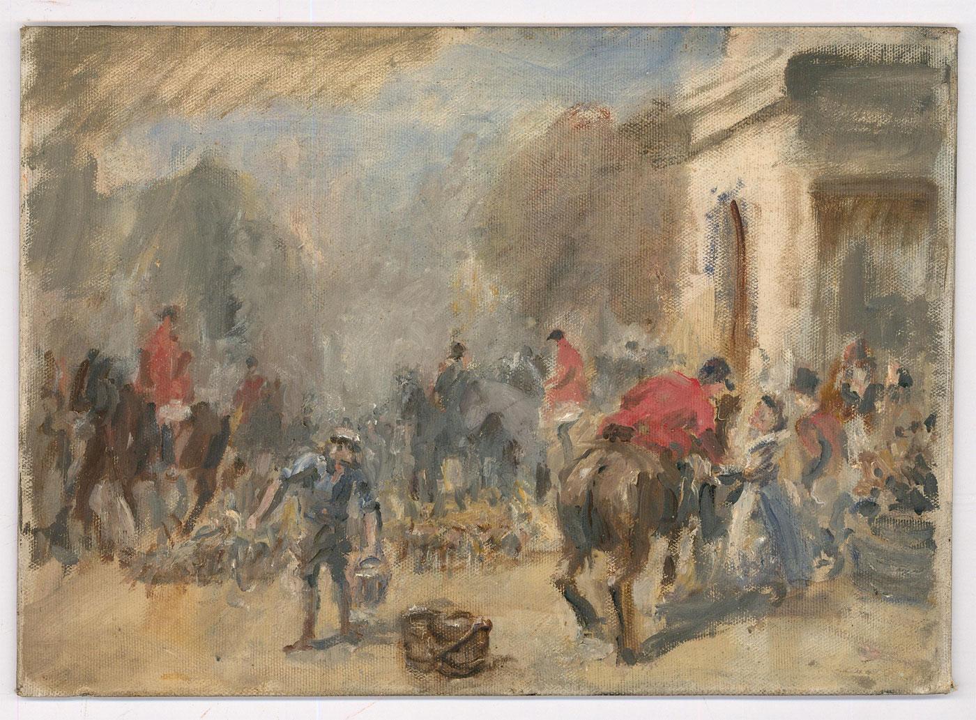 Frederick Charles Winby (1875-1959) - Olio dei primi del Novecento, L'incontro in vendita 1