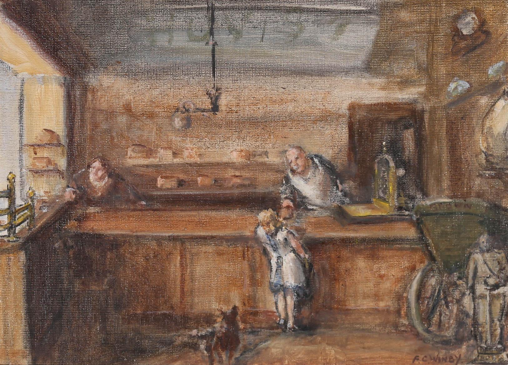 Frederick Charles Winby (1875-1959)  Gerahmtes lgemlde, The Bakery, Mitte des 20. Jahrhunderts 2