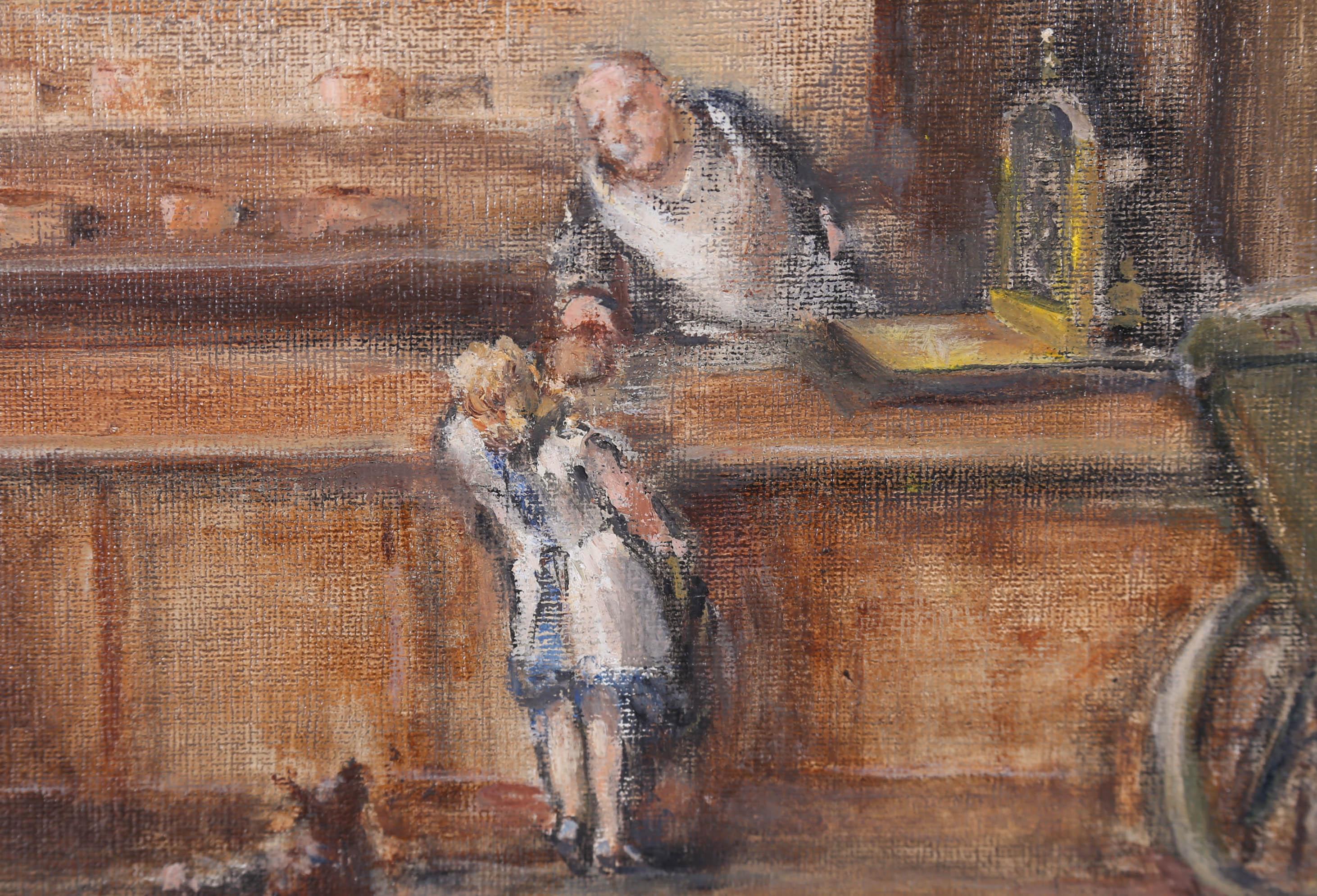 Frederick Charles Winby (1875-1959)  Gerahmtes lgemlde, The Bakery, Mitte des 20. Jahrhunderts 3