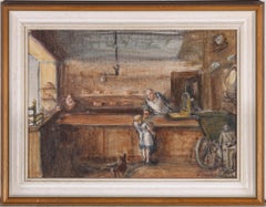 The Bakery, huile encadre du milieu du 20e sicle de Frederick Charles Winby (1875-1959)