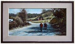 "Days End" - Volcano, California 1970's Horizontal Landscape, Signed