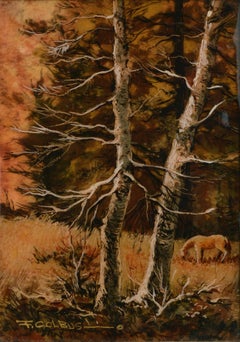 Horse in the Forest Landscape