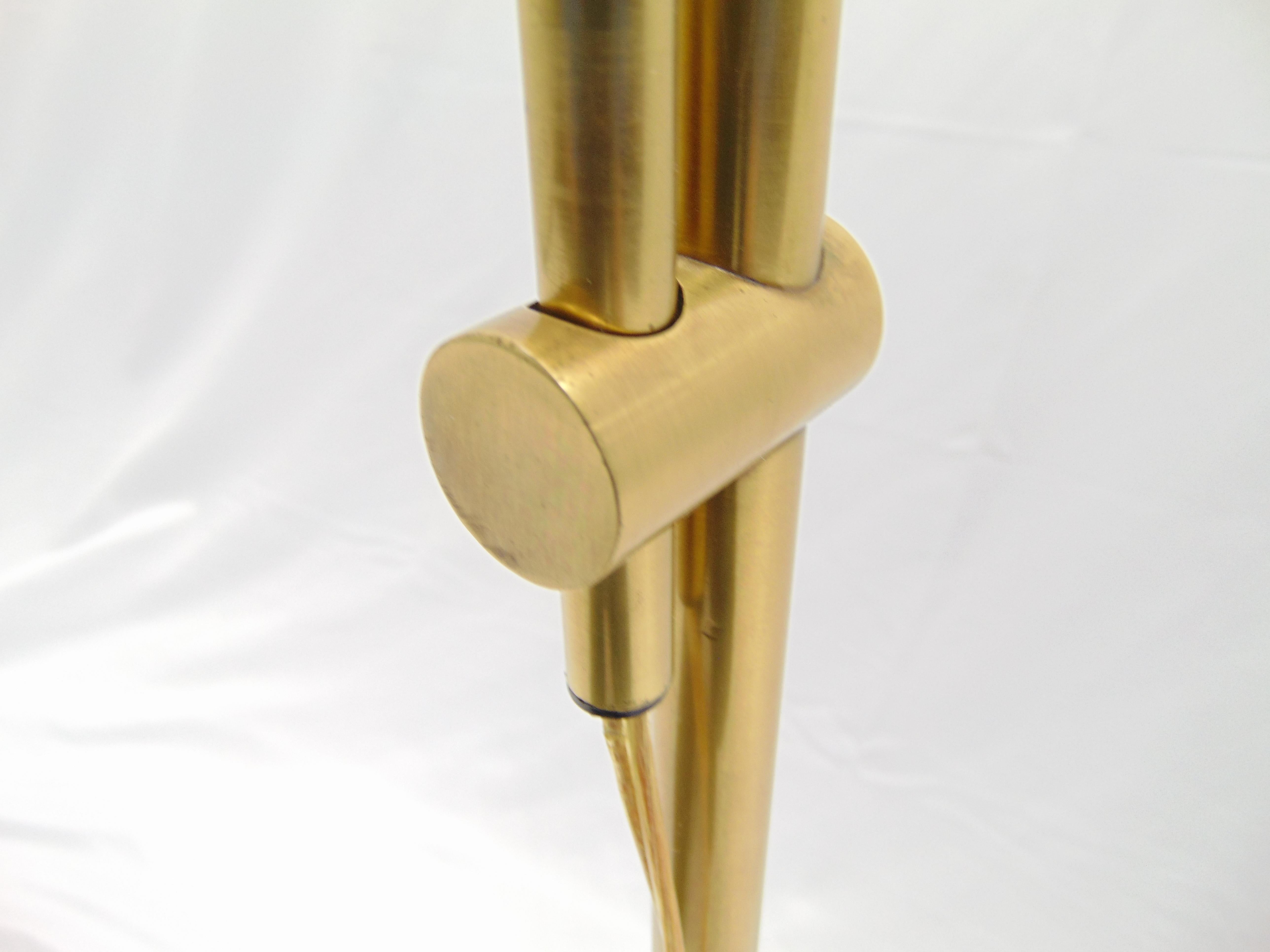 Frederick Cooper Adjustable Vintage Brass Floor Lamp For Sale 1