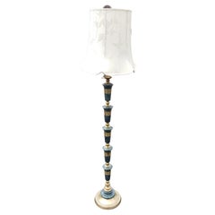 Frederick Cooper Asian Regency Marble and Brass Floor Lamp, Circa 1950s