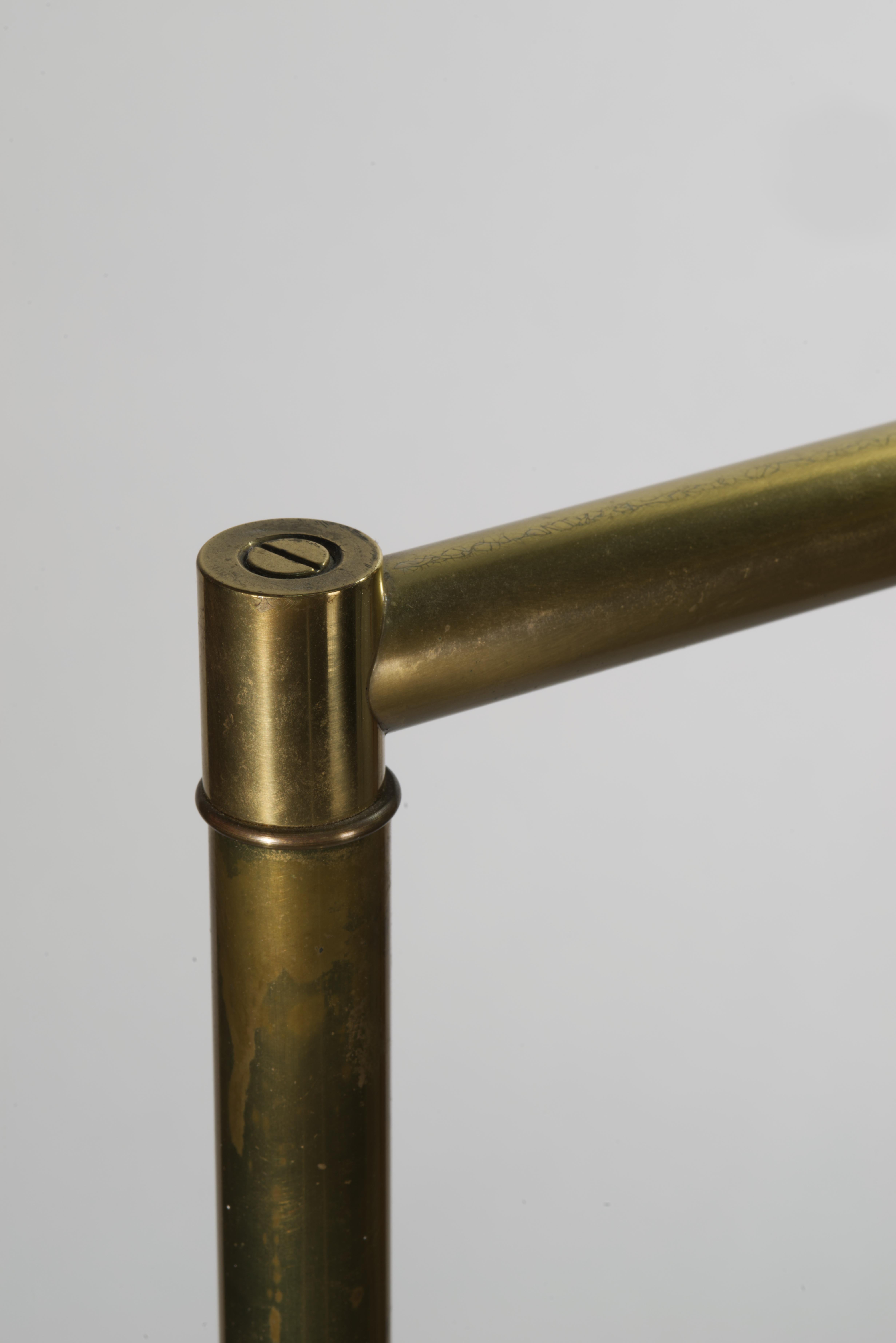 Frederick Cooper Brass Swing Arm Floor Lamp, Signed For Sale 3