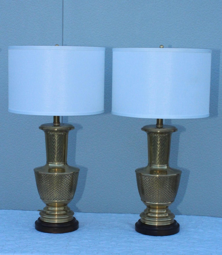 Mid-Century Modern Frederick Cooper Brass Table Lamps For Sale