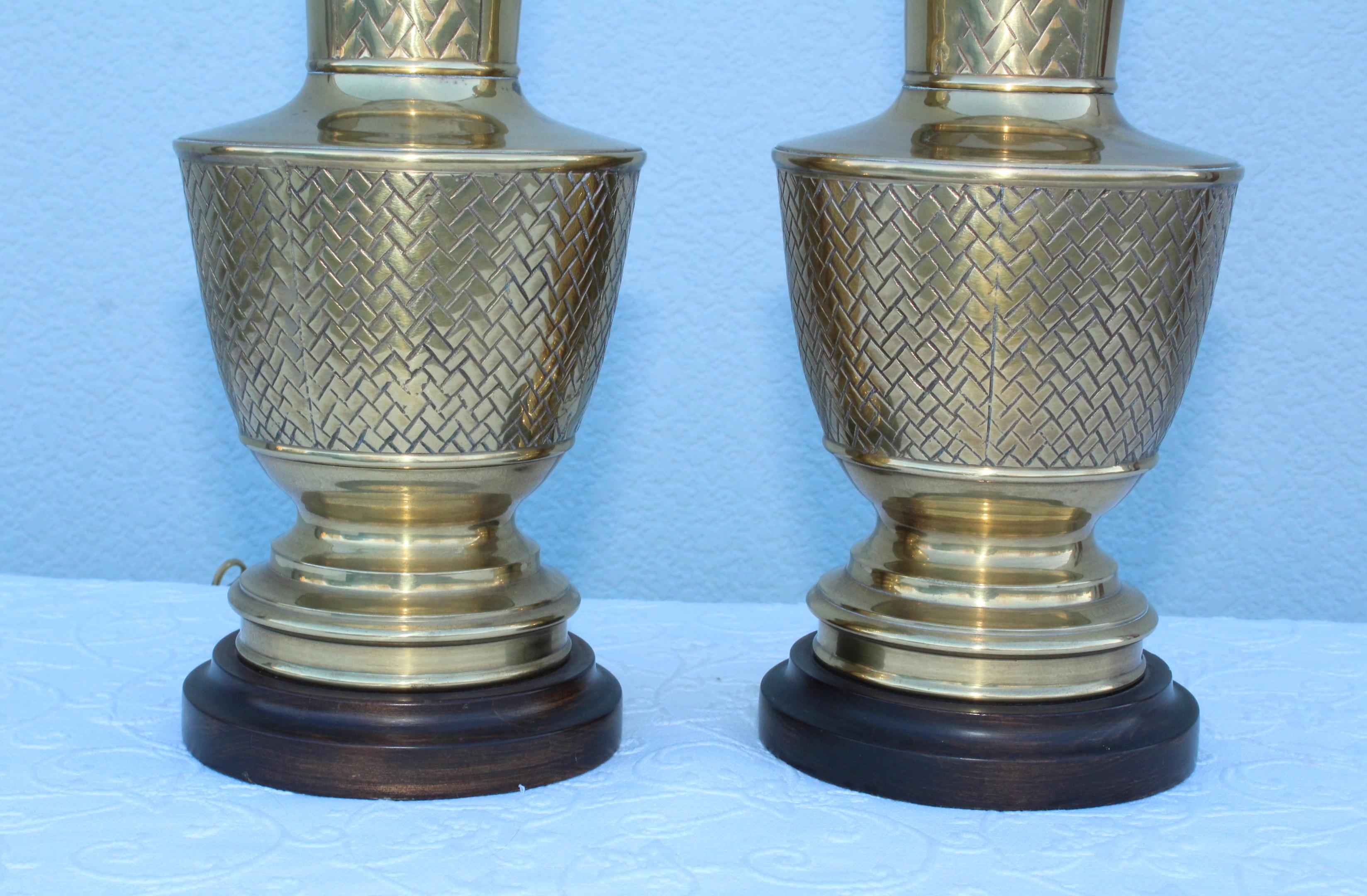 American Frederick Cooper Brass Table Lamps For Sale