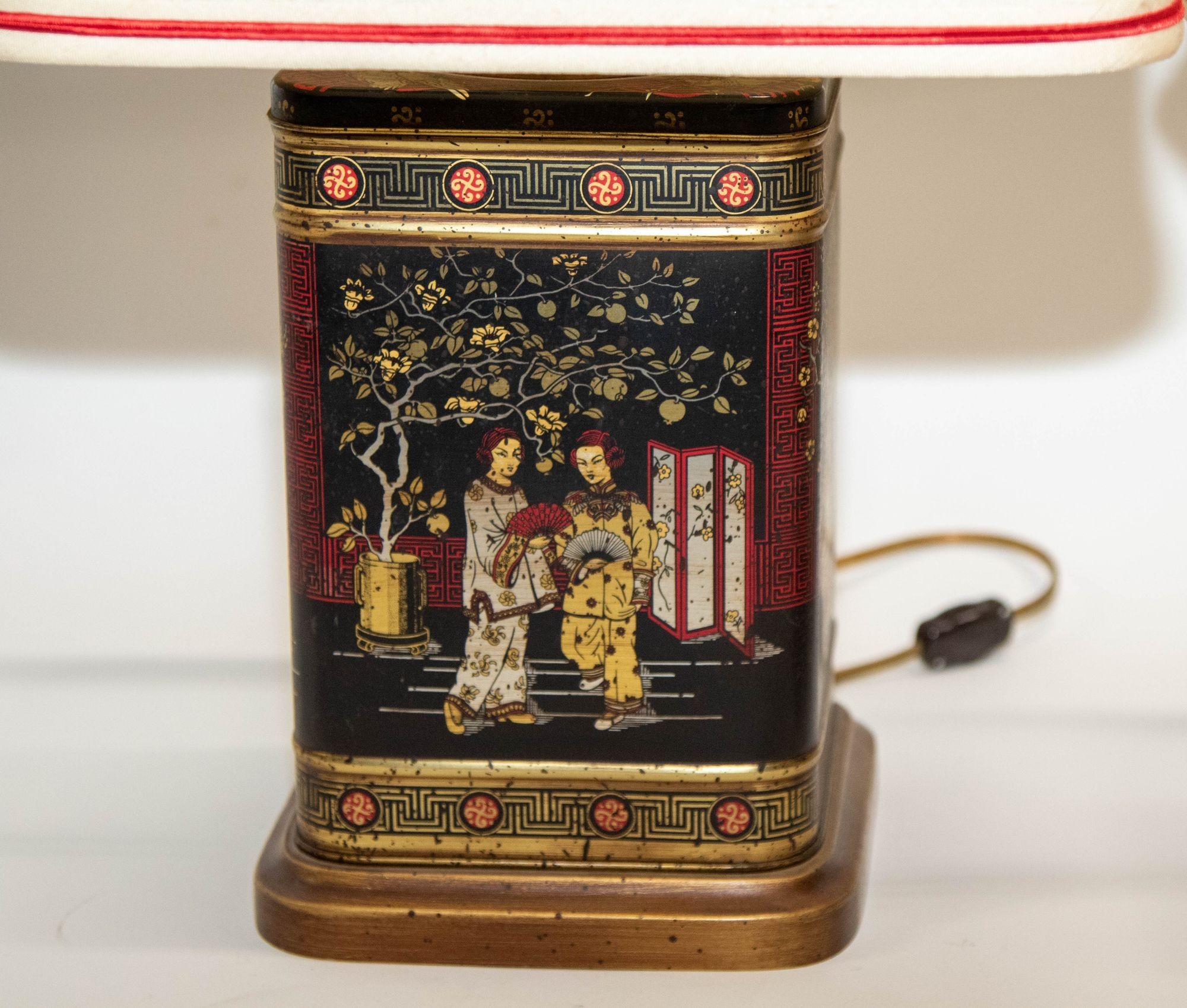 Lámparas de mesa Frederick Cooper Chinoiserie Vintage Circa 1950's en venta 6