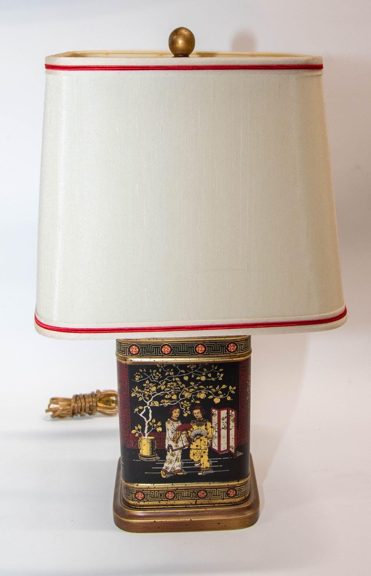 Lámparas de mesa Frederick Cooper Chinoiserie Vintage Circa 1950's en venta 7