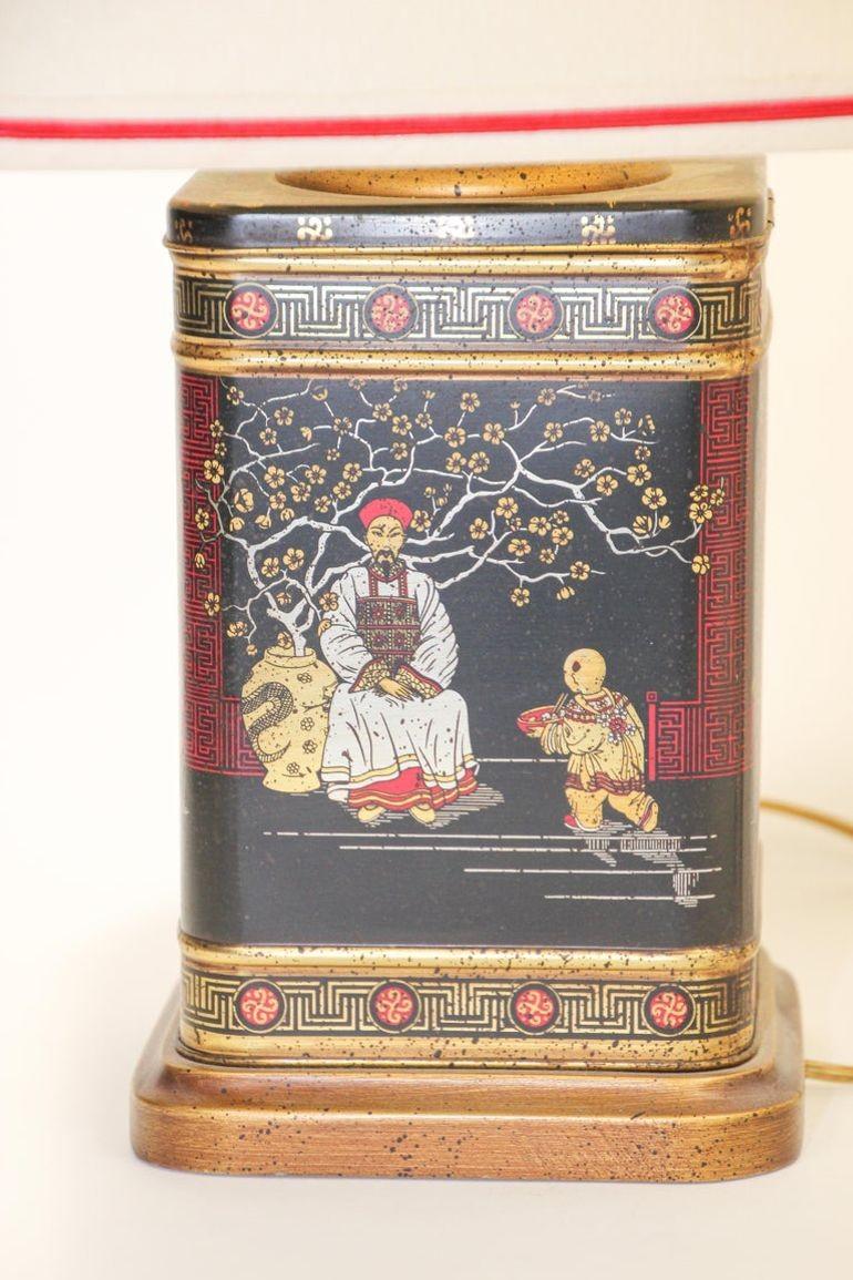 Lámparas de mesa Frederick Cooper Chinoiserie Vintage Circa 1950's siglo XX en venta