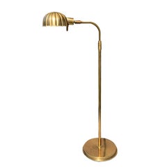 Frederick Cooper Clam Shell Brass Adjustable Floor Lamp 1970s Hollywood Regency