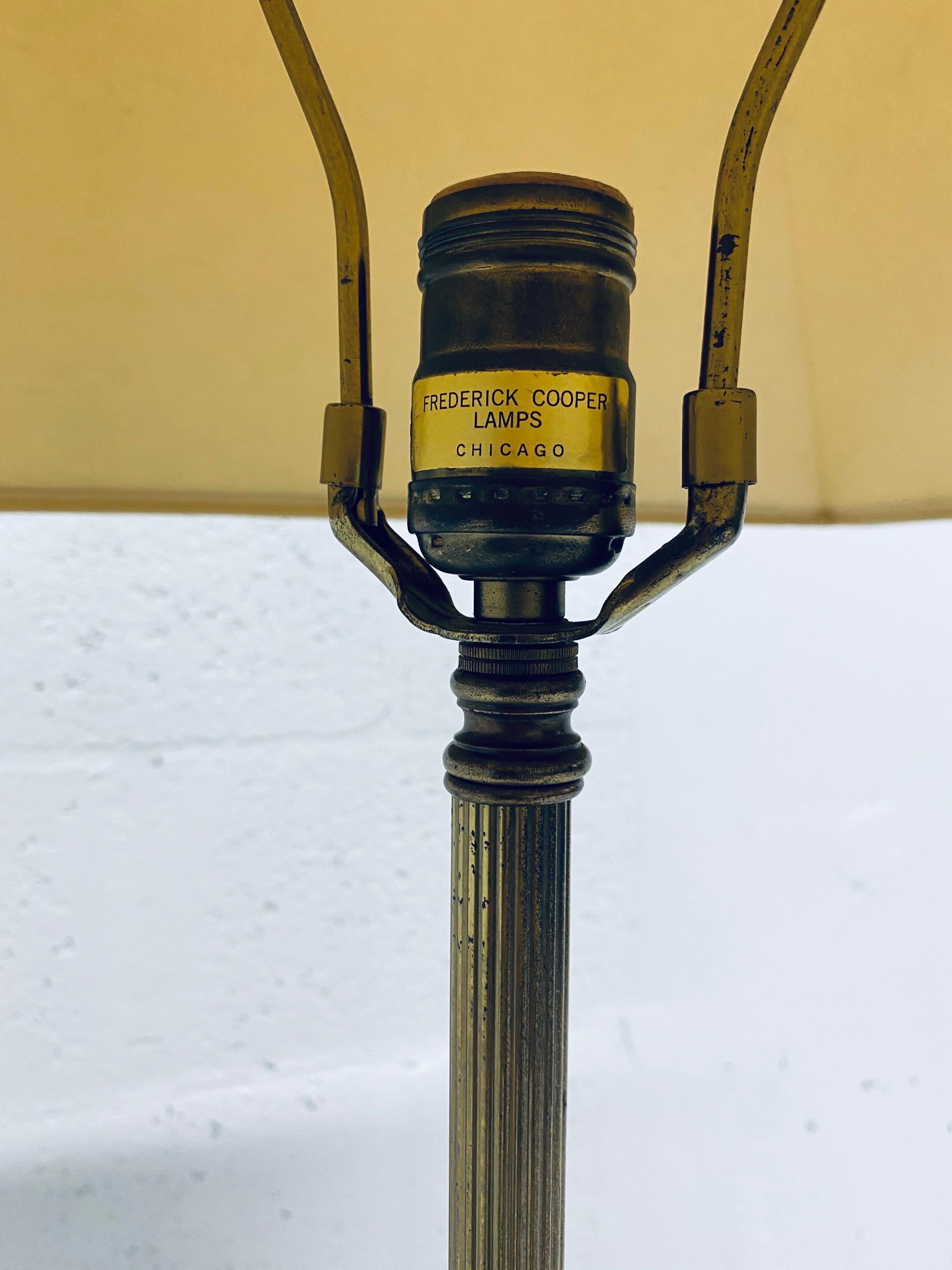Frederick Cooper Faux Bamboo and Brass Floor Table Lamp 2