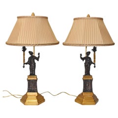 Frederick Cooper Figural Bronze Table Lamps