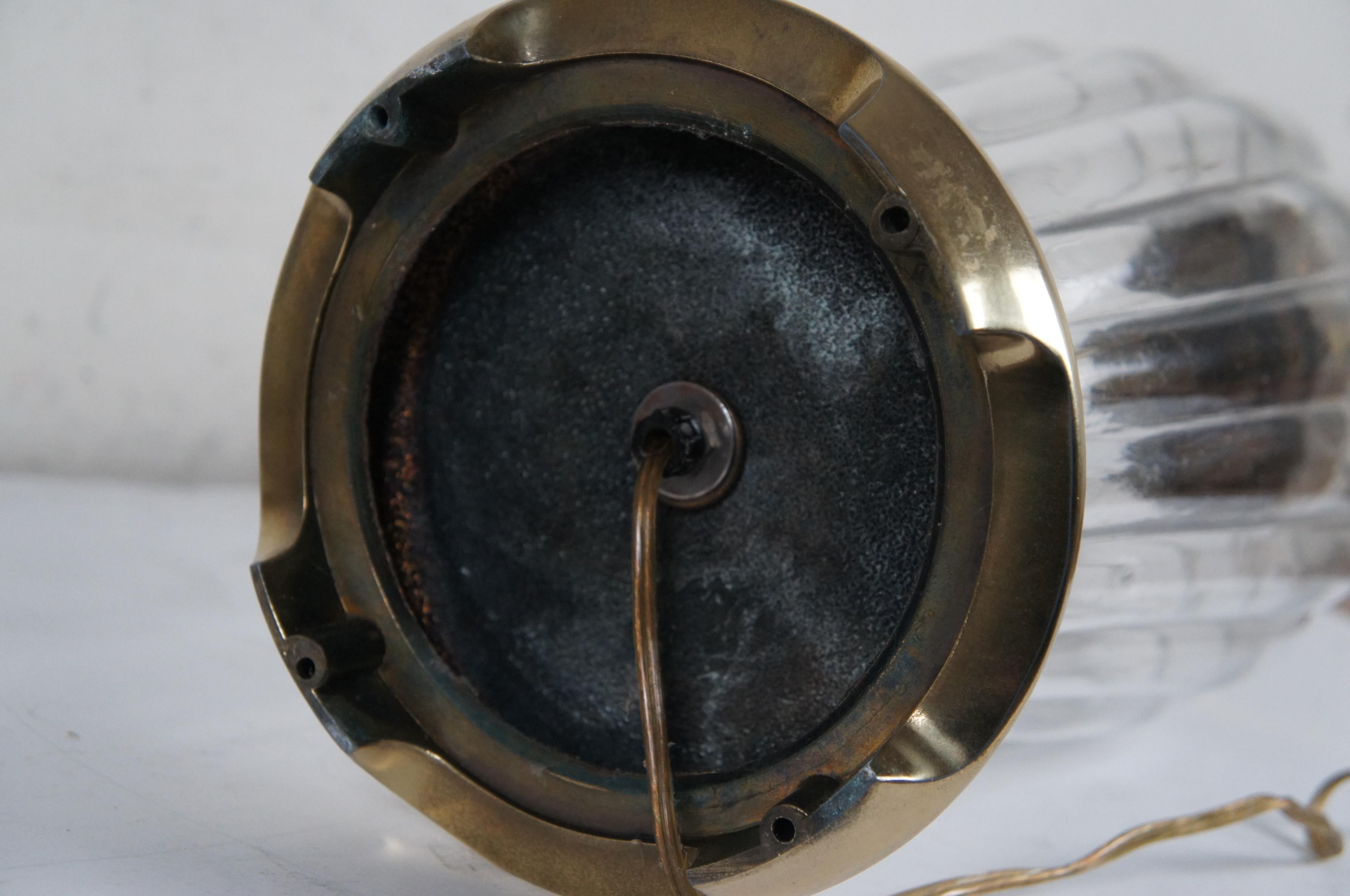 Frederick Cooper Hollywood Regency Vidrio Latón Jengibre Tarro Urna Lámpara 33 en venta 5